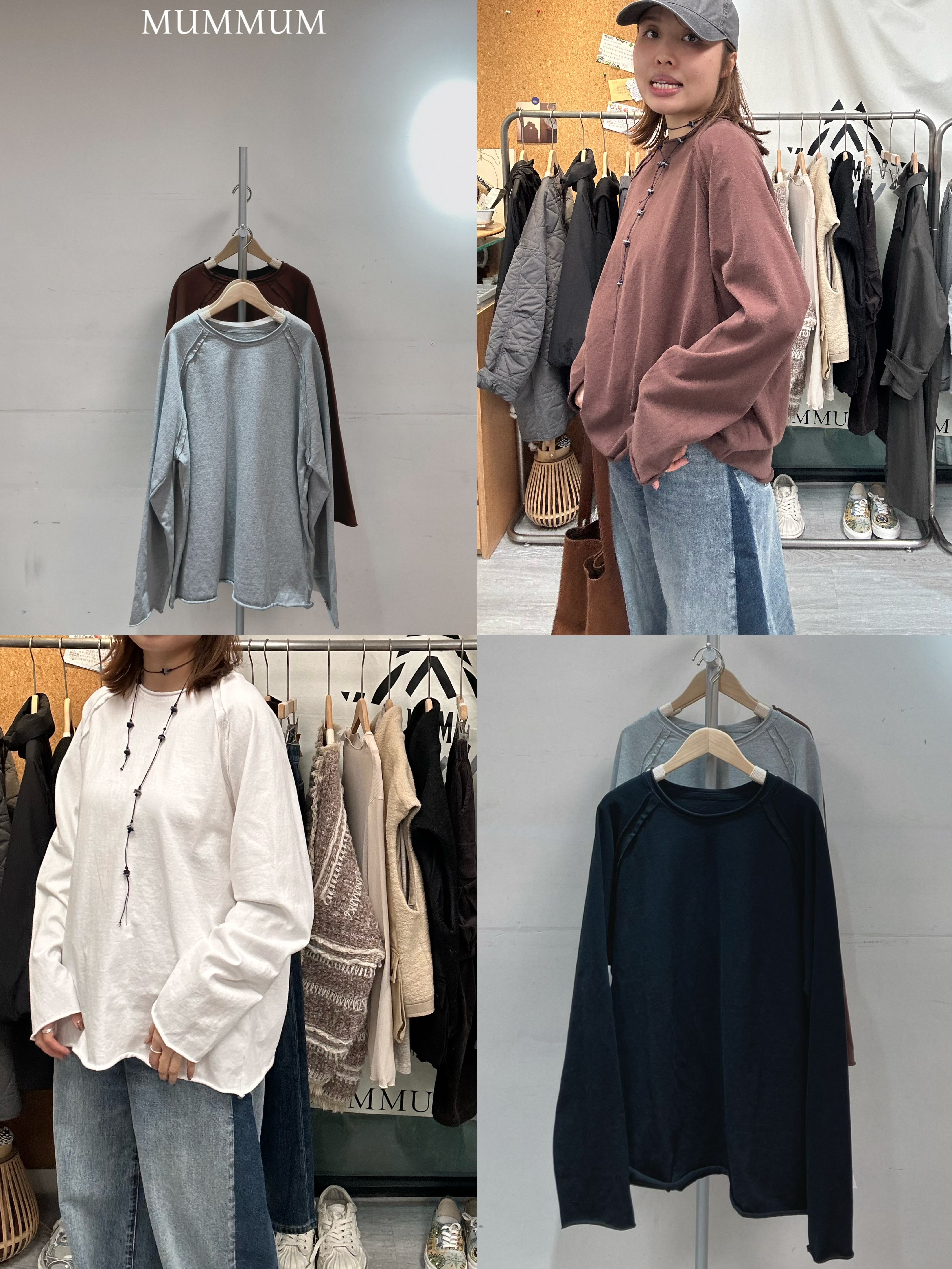 0213036a/單條布料捲邊長T恤 50/48/28