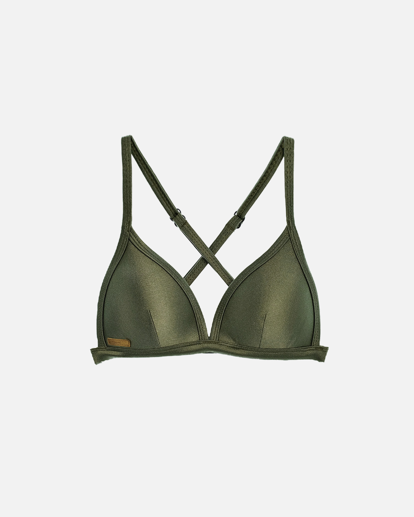 【絲光墨綠】UPii 三角美胸可調式背勾上衣