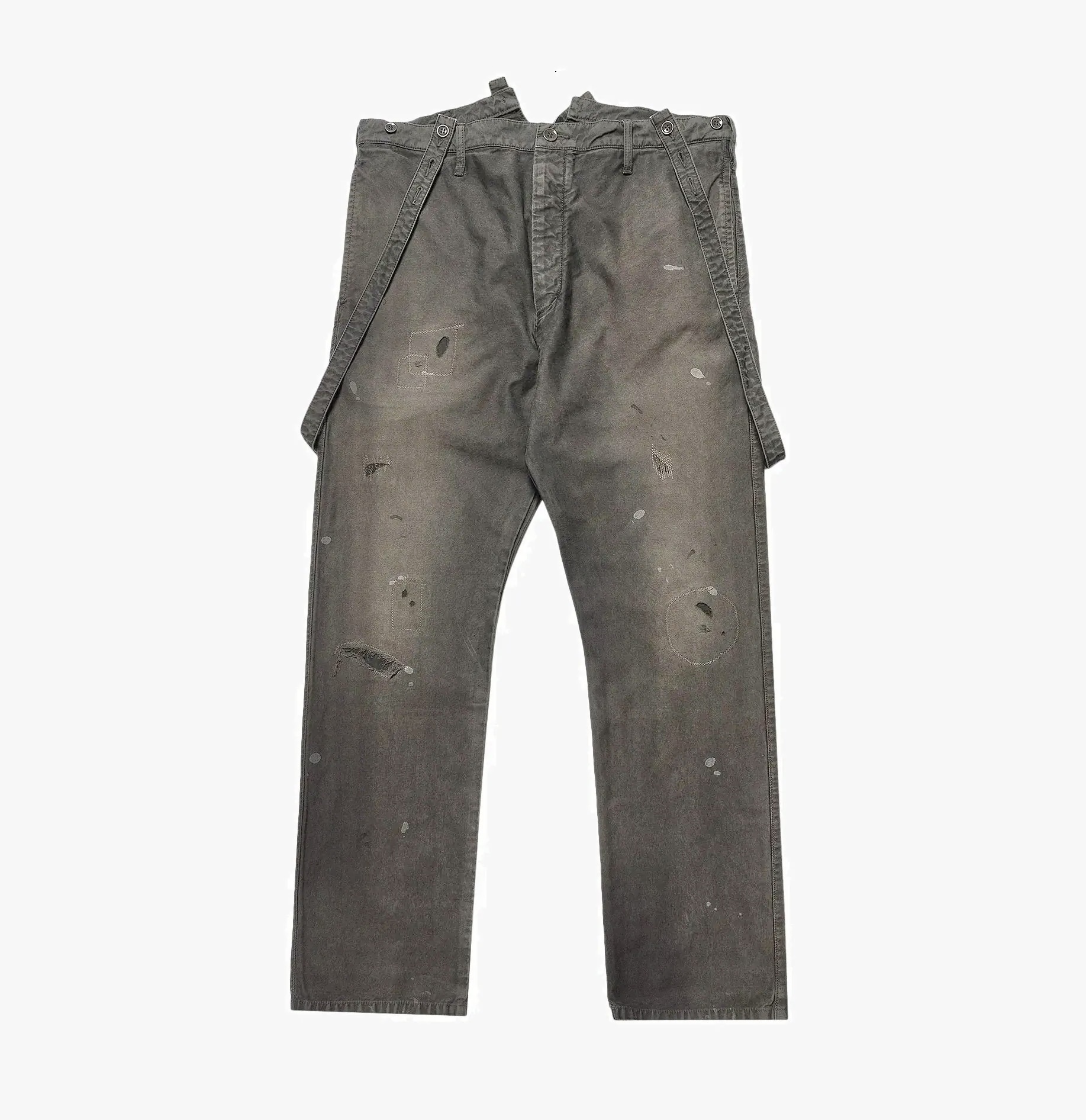 ON SALE: VISVIM TRAVAILLER BRACES PANTS DMGD - CHARCOAL PRE ORDER ITEM (預訂中)