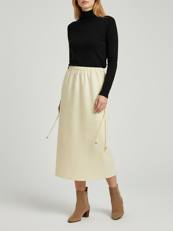 Fabiana Filippi  細紋側開叉長裙