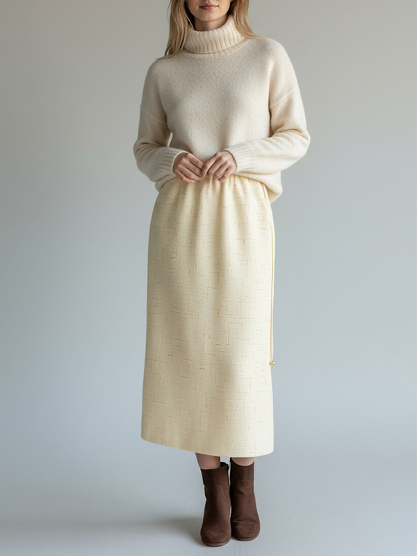 Fabiana Filippi  細紋側開叉長裙