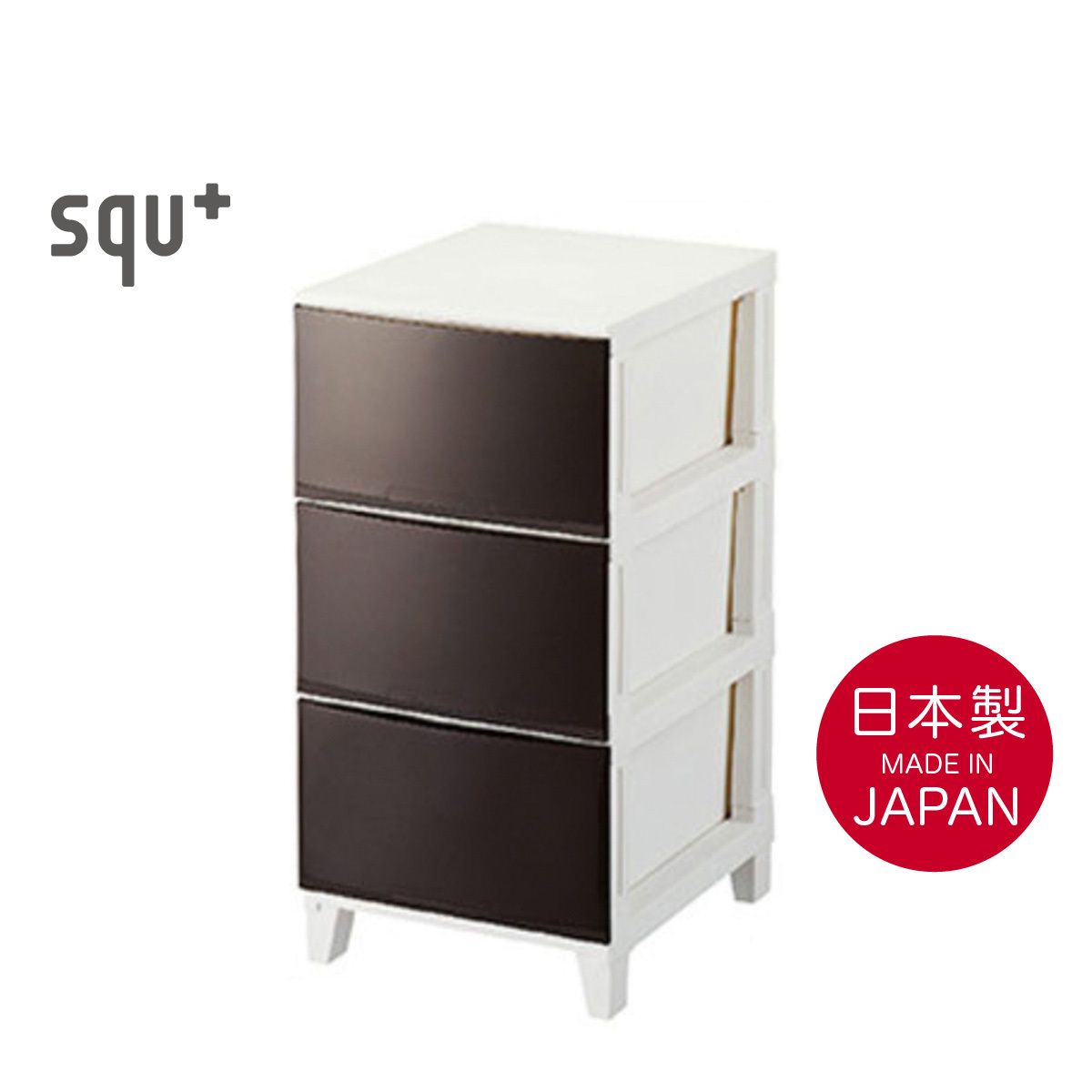 日本品牌 SANKA ROOM'S Shade [343]  3層抽屜儲物櫃 -啡色 (H68 x 34 x 42cm) -217404