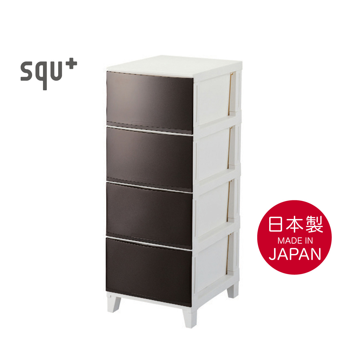 日本品牌 SANKA ROOM'S Shade [344]  4層抽屜儲物櫃 -啡色 (H88 x 34 x 42cm) -217459