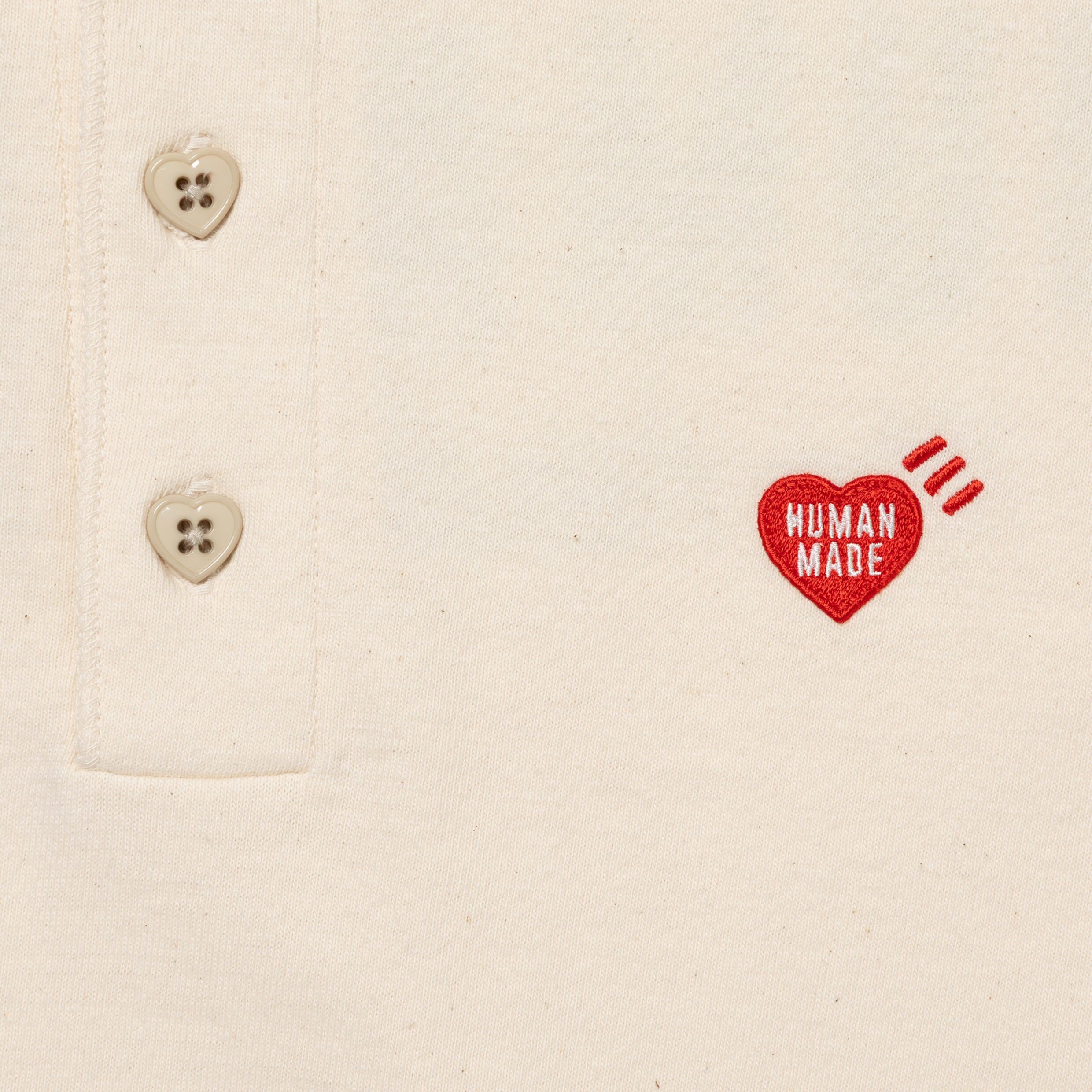 預購┃日本製 HUMAN MADE HENLEY NECK L/S T-SHIRT 愛心 亨利領 長T 長袖