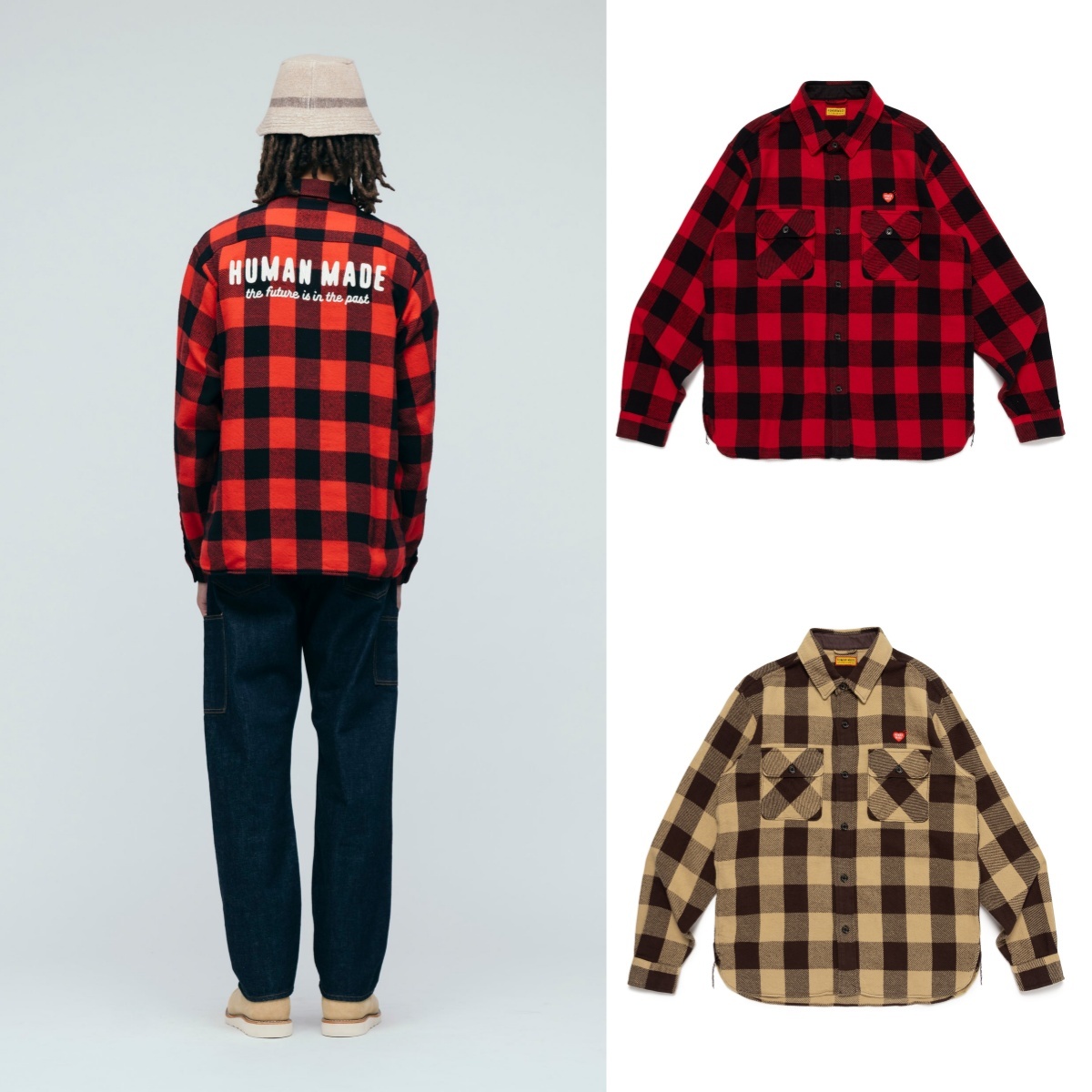 預購┃HUMAN MADE CHECK SHIRT 愛心 格紋 襯衫