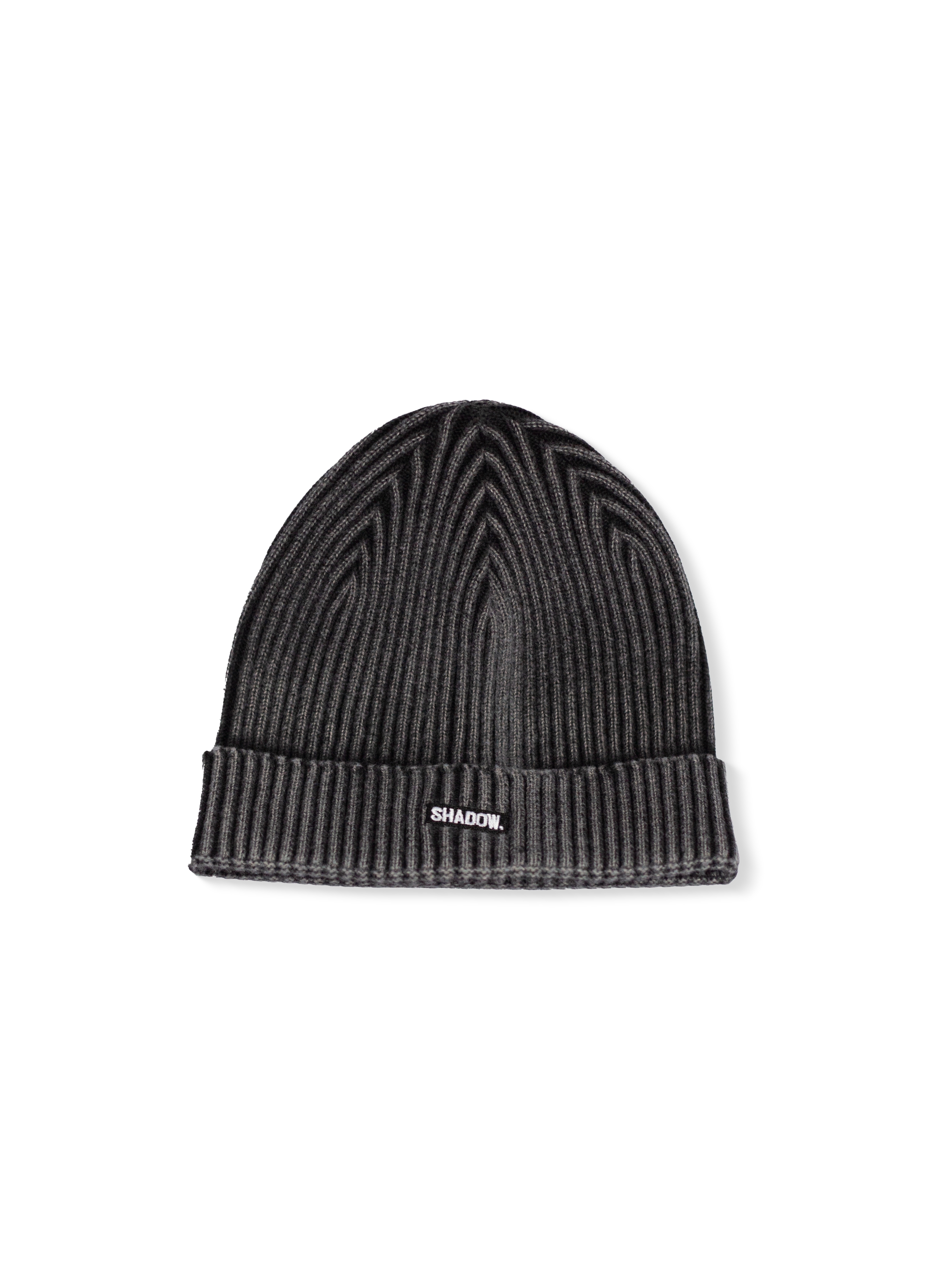 SHADOW Washed Beanie 反摺水洗坑條毛帽