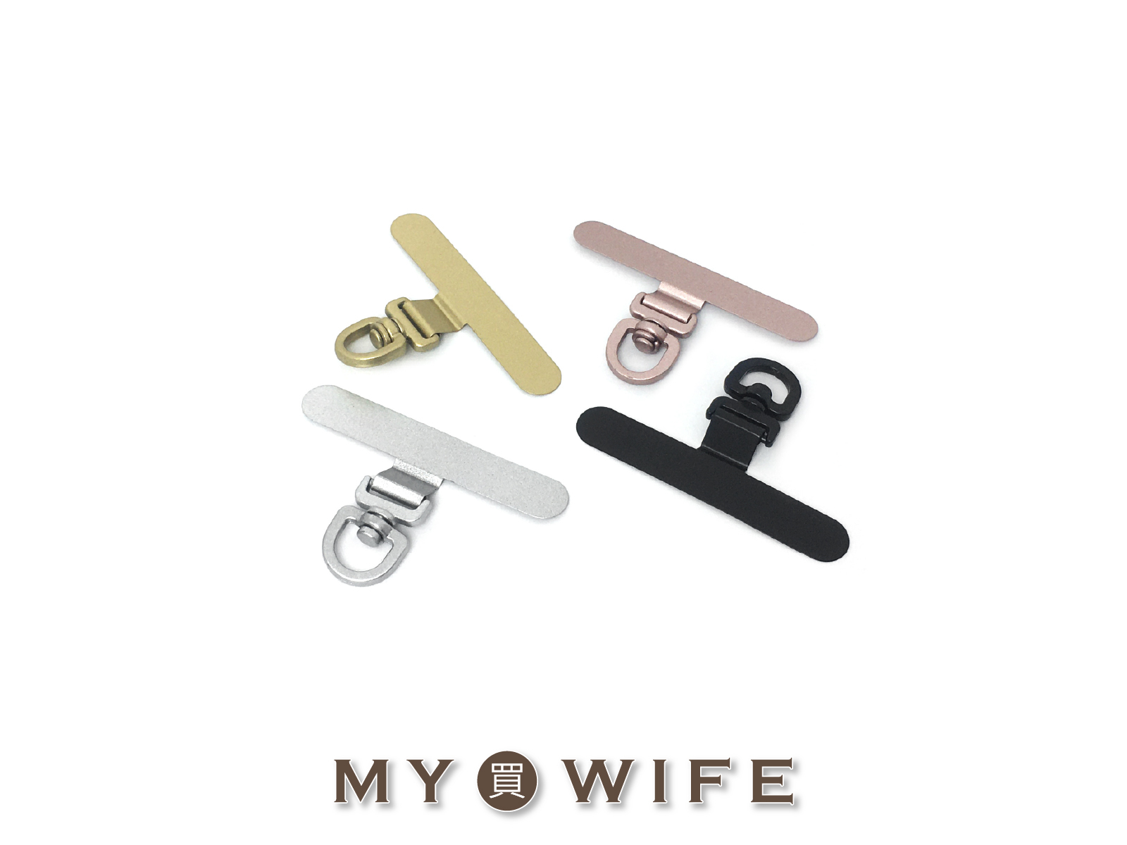 不鏽鋼旋轉手機掛片_掛繩夾片/墊片【HY-480802】