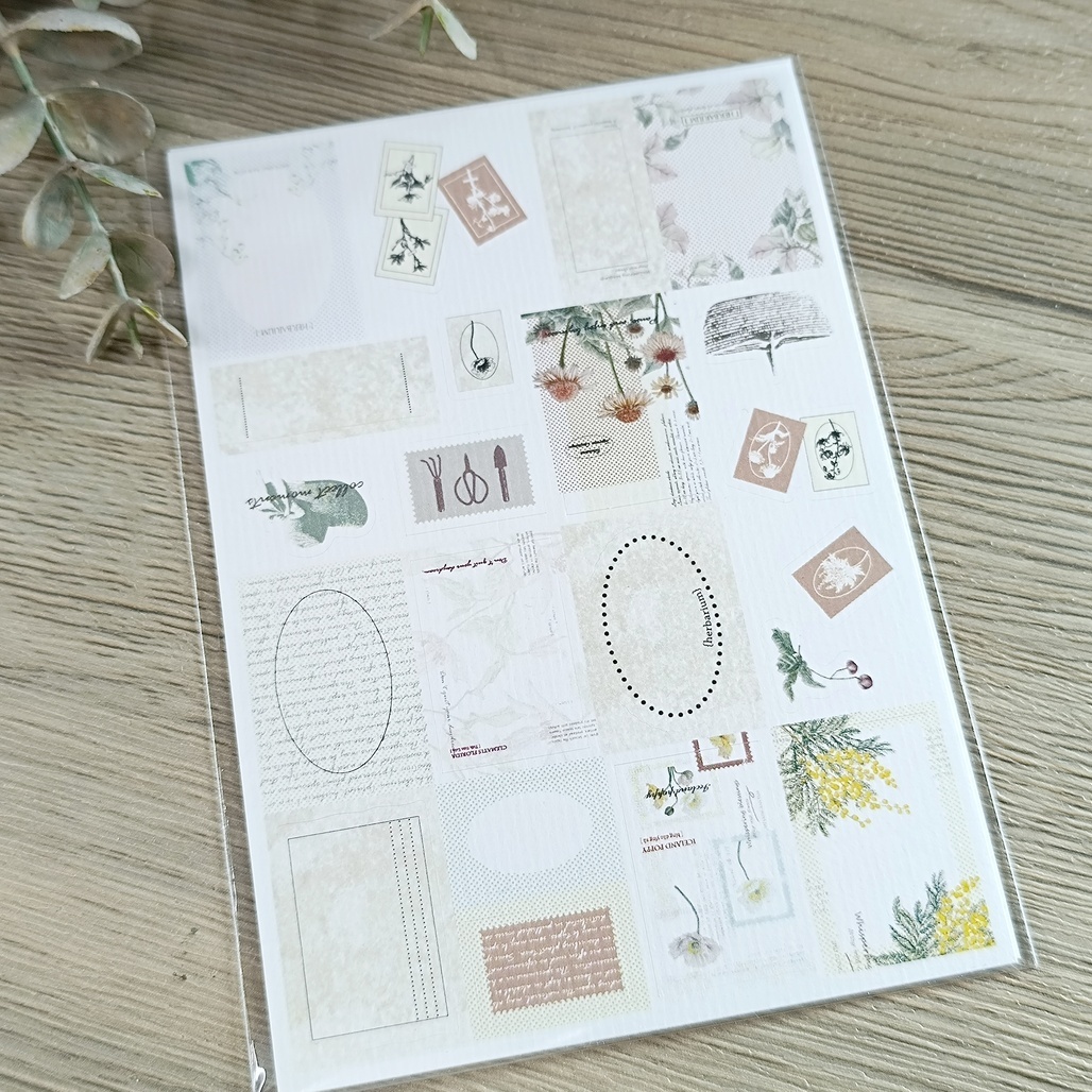 竹工凡花．採集的準備 割型貼紙包