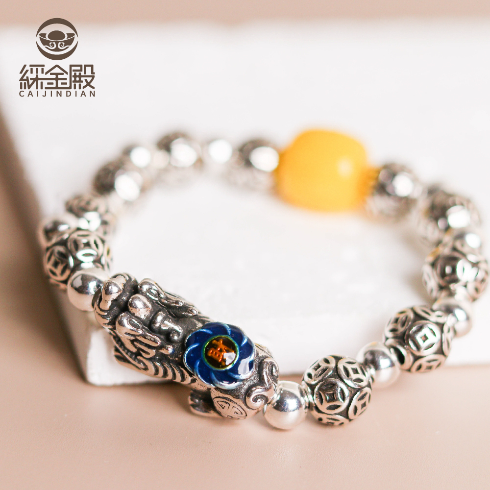 招財貔貅琺瑯手鍊｜旺財｜聚富｜手繩｜飾品｜避邪【綵金殿】