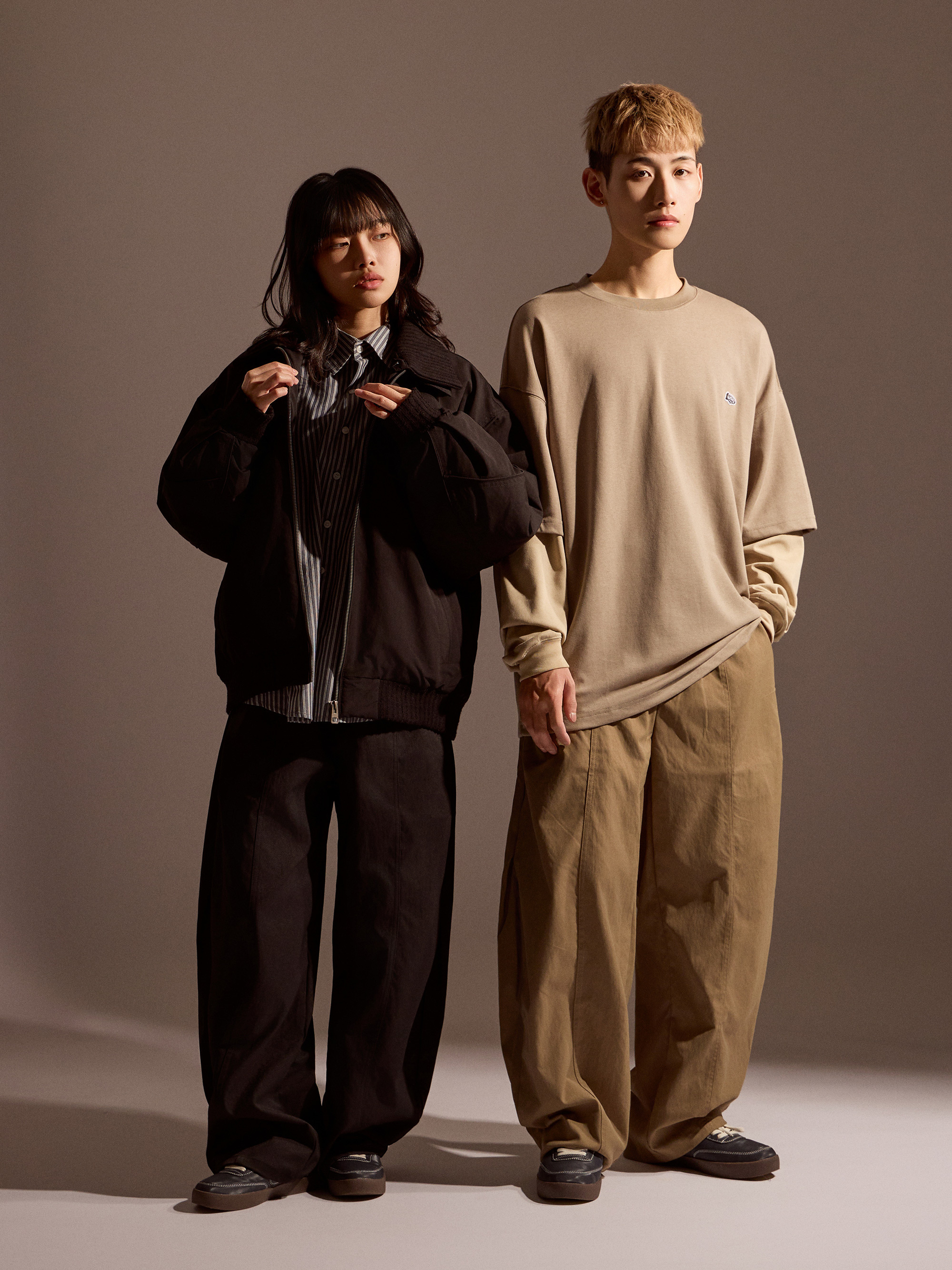 抽繩寬版機能褲