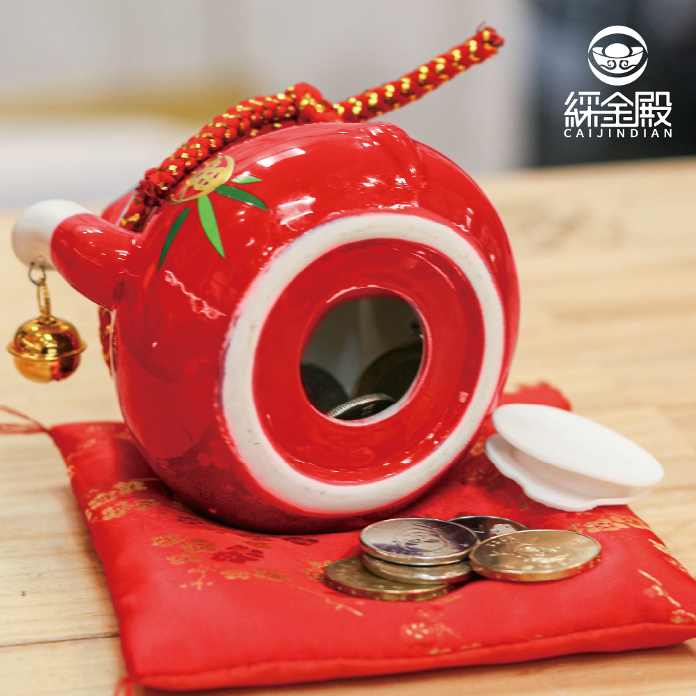 富貴健康-好運招財貓撲滿｜開運｜財源滾滾｜手工陶瓷｜存錢筒｜新年賀禮【綵金殿】