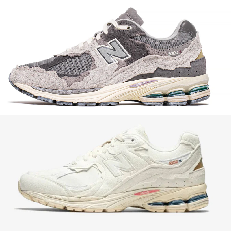 男女鞋 NEW BALANCE 2002 Protection Pack 刀割 破壞 復古休閒跑鞋【雨云灰M2002RDA】【雲朵白 M2002RDC】