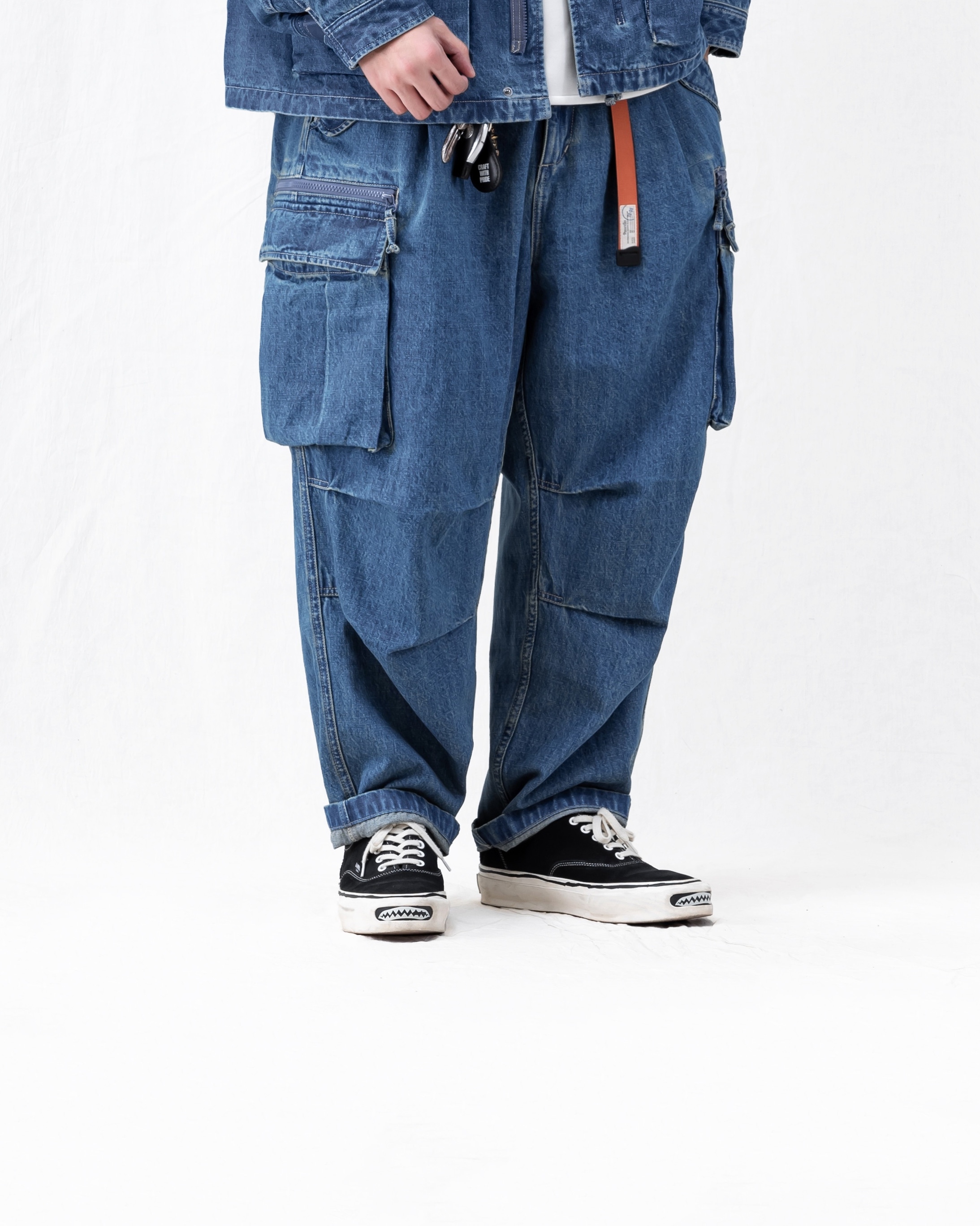 PERSEVERE 六口袋軍褲 水洗煙灰/水洗牛仔藍 25 A/W T.T.G. VII Cargo Pants