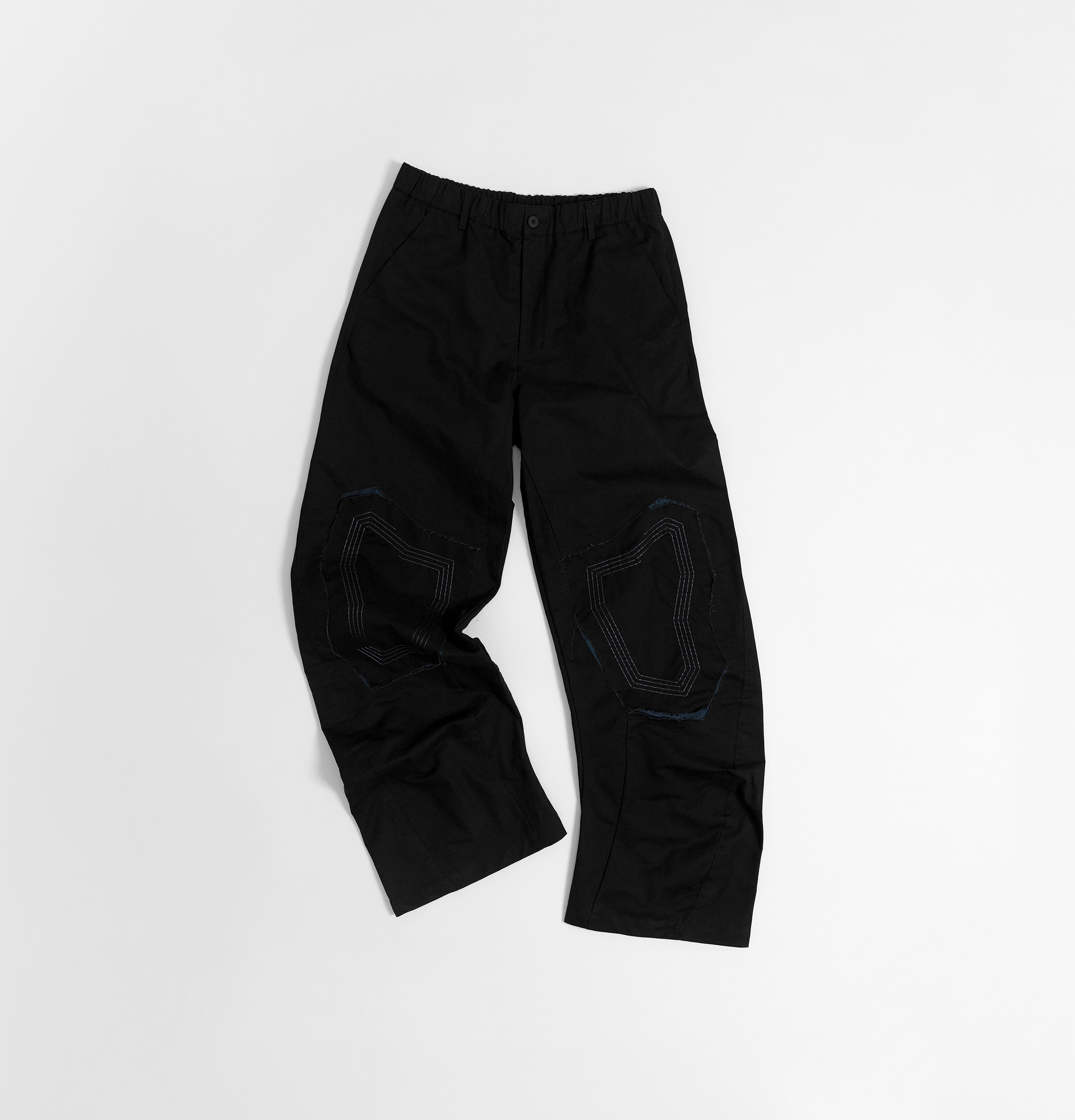 MELSIGN - Patch Curved Pants - Black