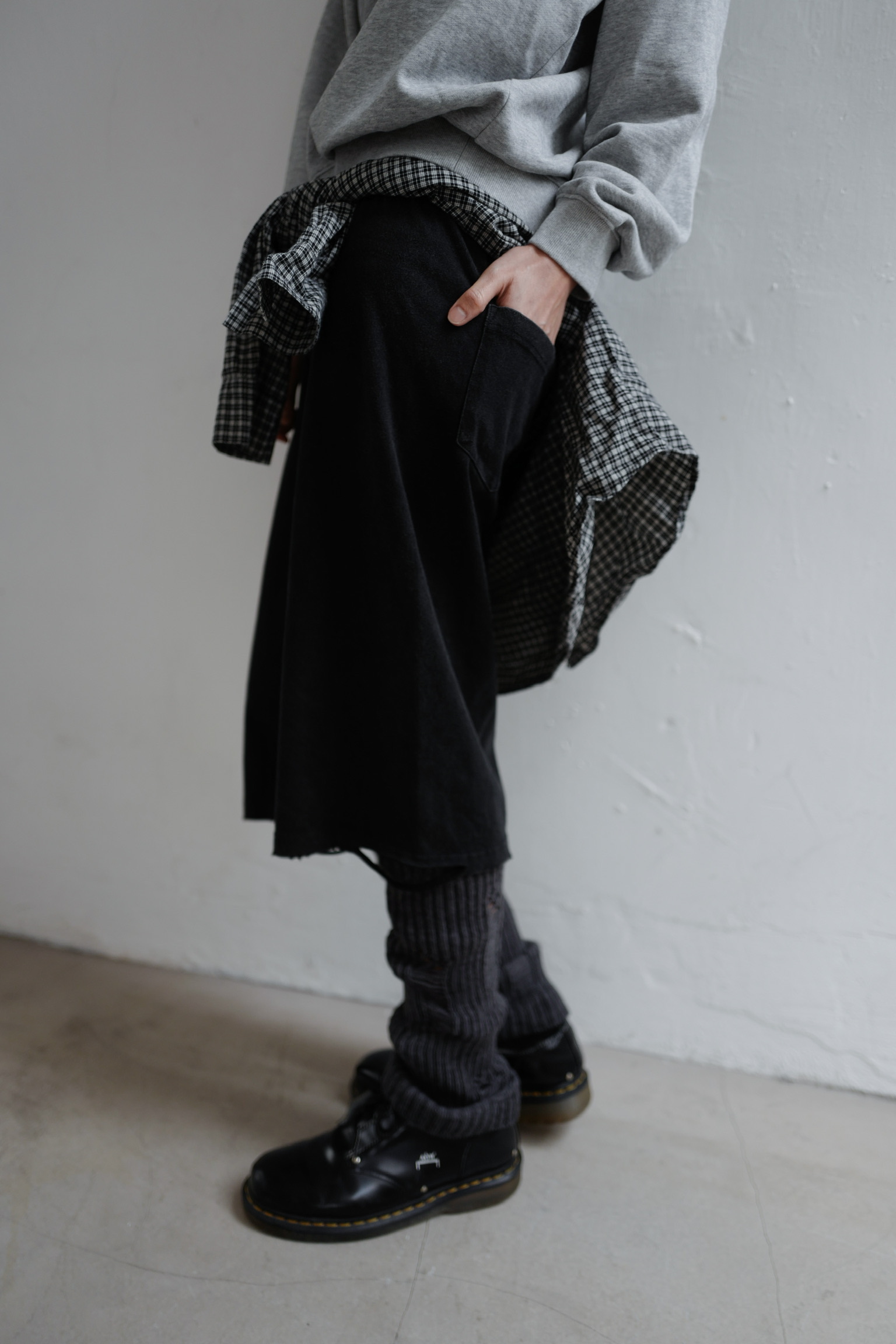 PDDPT206 distress washed cotton shorts