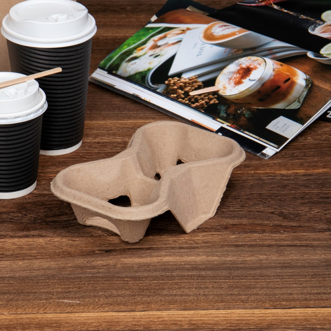 紙漿杯座HR 二杯 原色