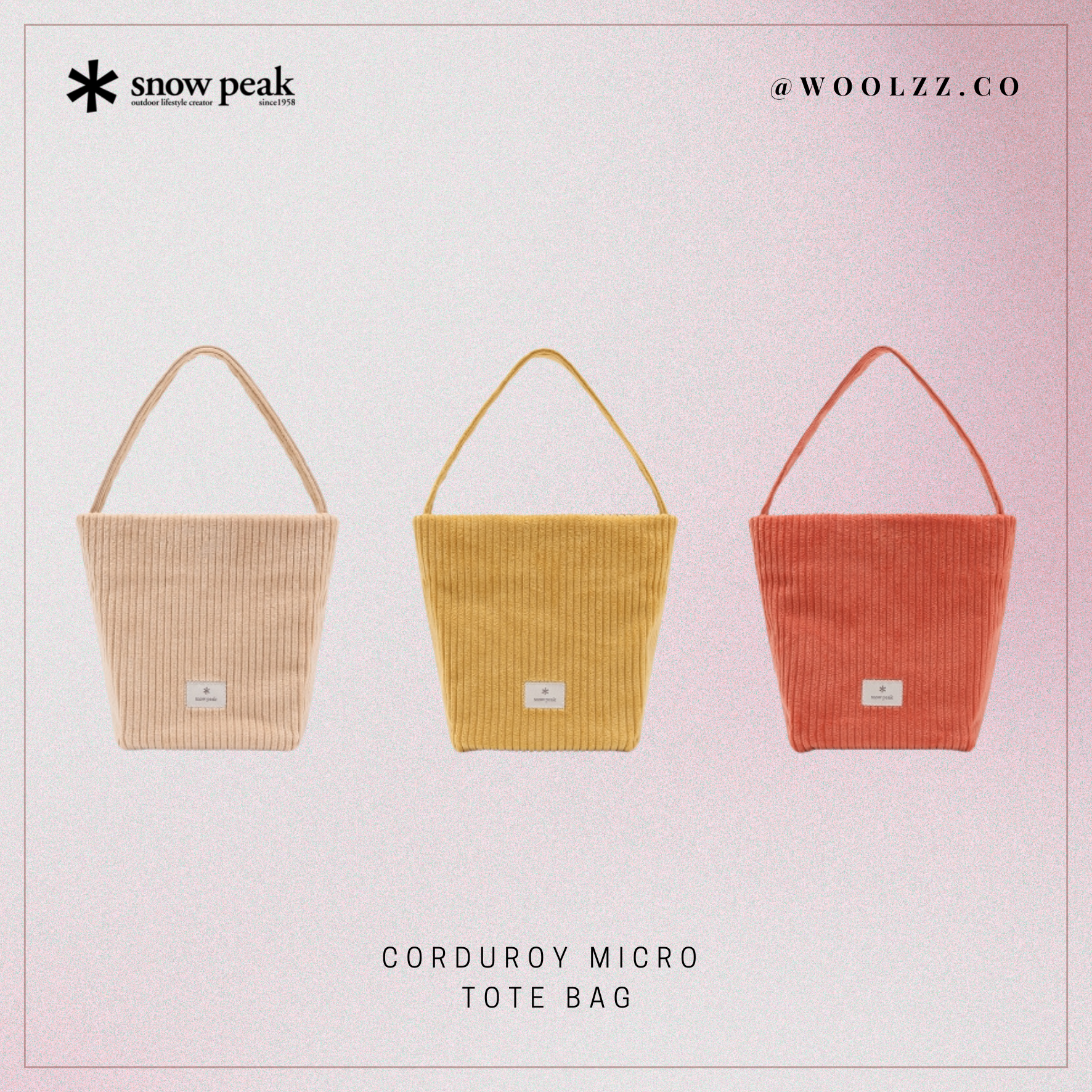 Snow Peak 燈芯絨微型托特包 S24FWF-TB62