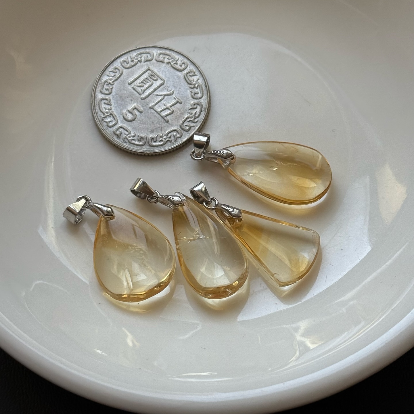 [原石] 黃水晶 項鏈吊墜