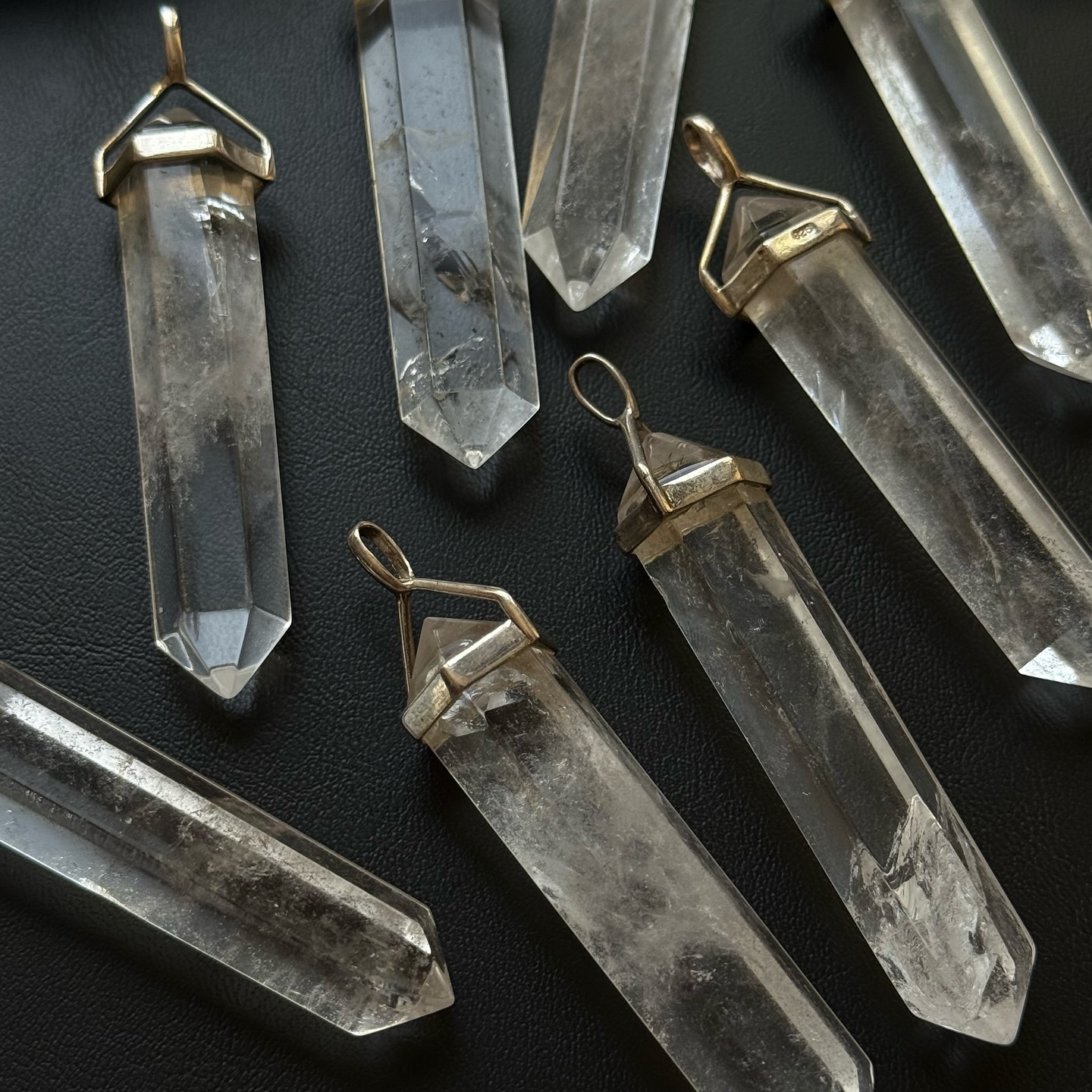 [原石] 白水晶 925銀 項鏈吊墜 / 靈擺墜