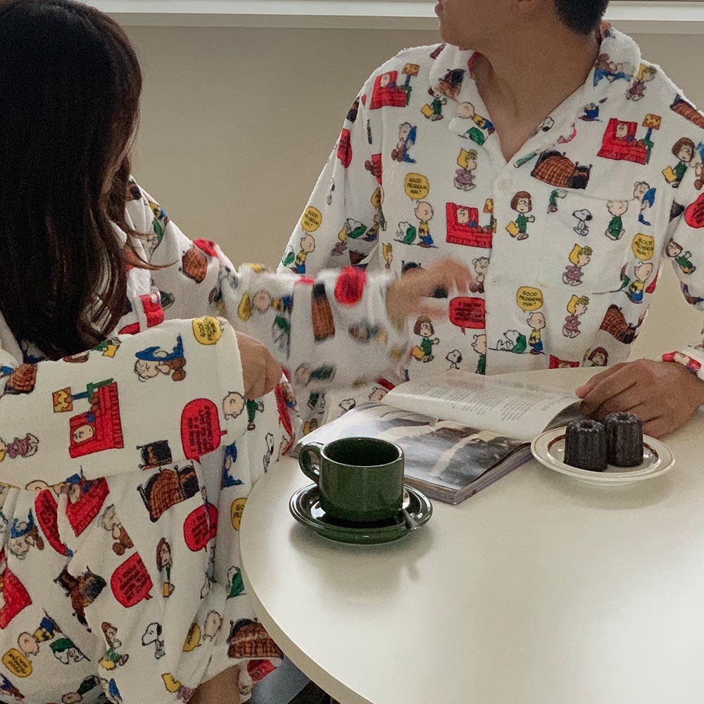 <第二團升級💤> 韓國小眾品牌 Snoopy正版授權 毛毛睡衣套裝