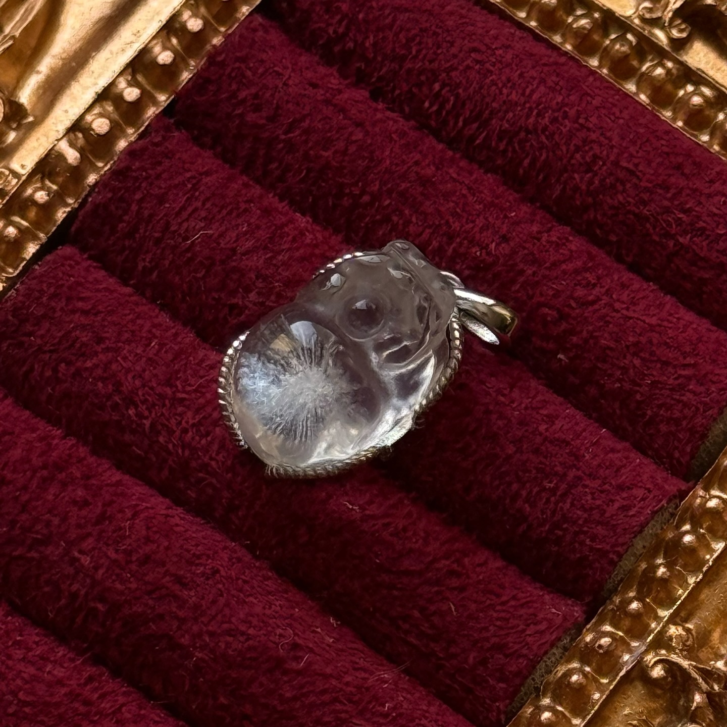 [原石] 白水晶 雷射激光雪花 招財貔貅