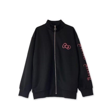 26001-KT Sanrio Hello Kitty 日燒長腿拉鍊外套 黑色 #JP-SM25-213BK