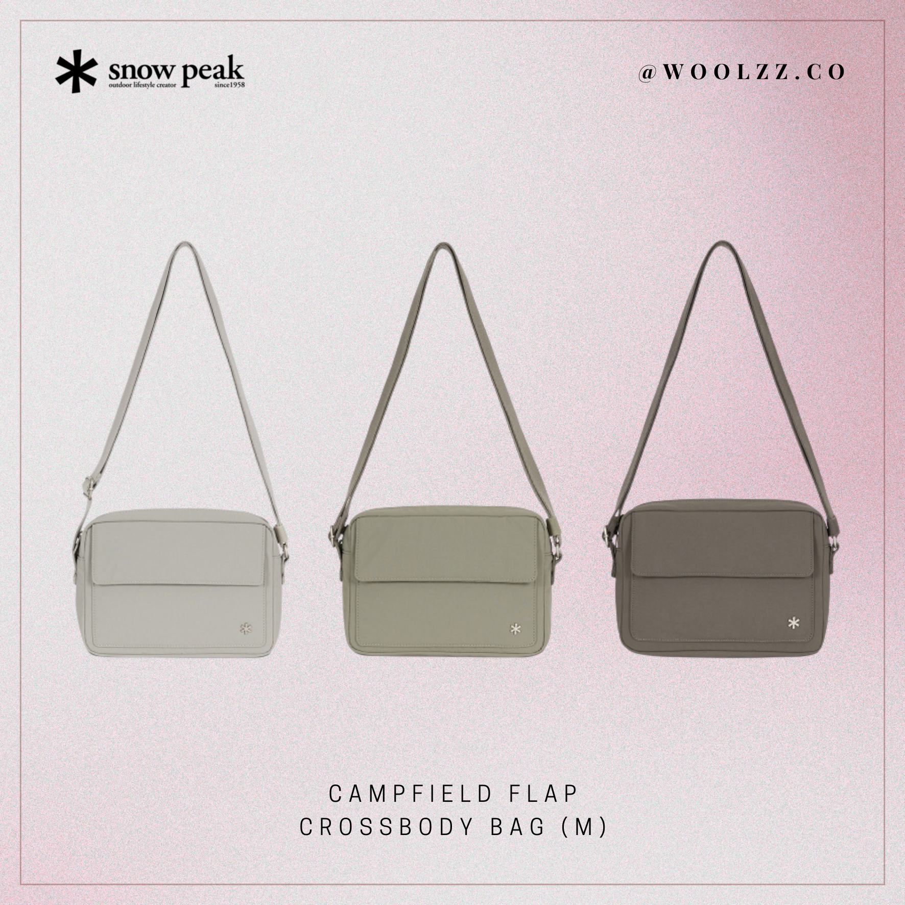 Snow Peak Campfield 翻蓋斜背包（M） S24FUC-CB14