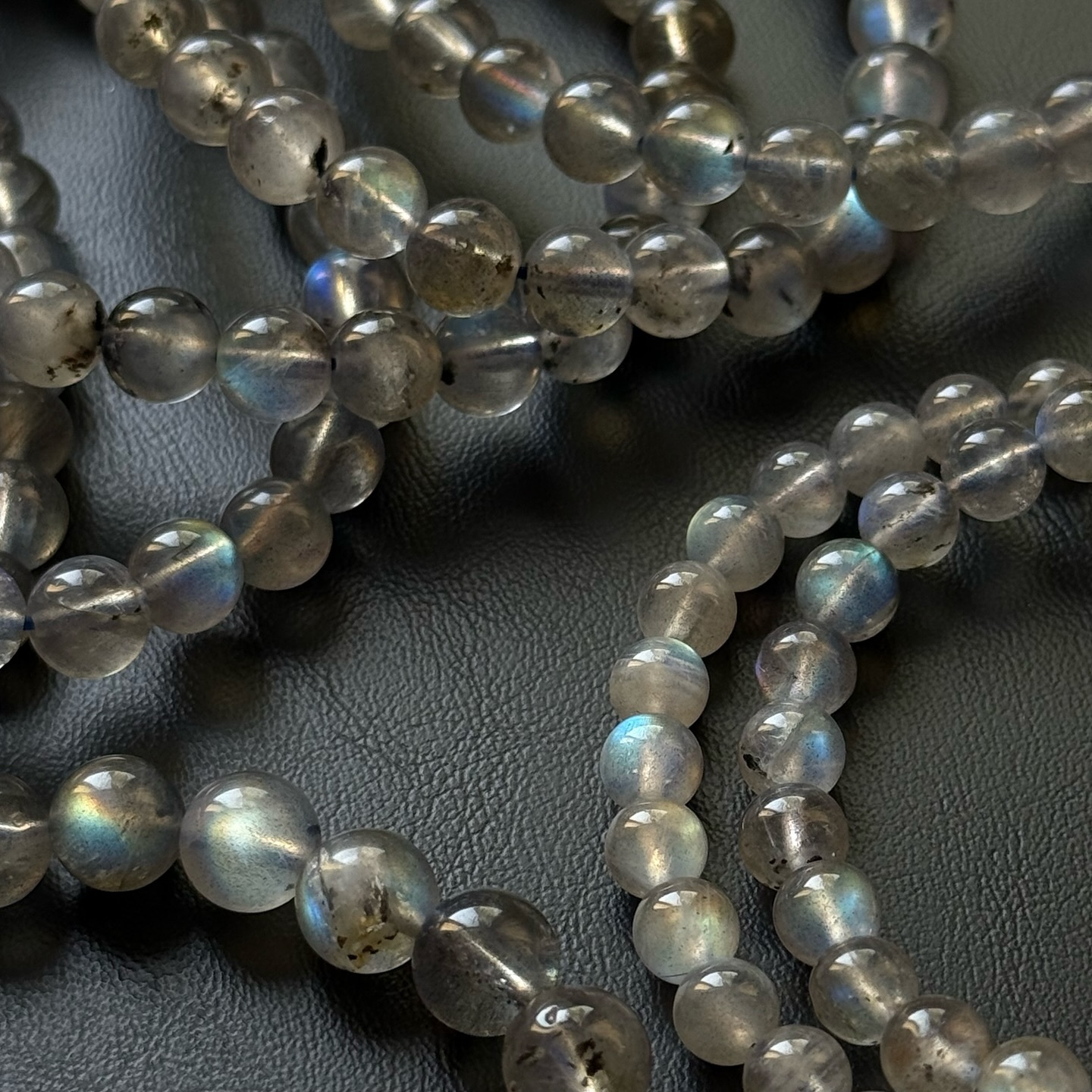 [原石] 拉長石 水晶手串