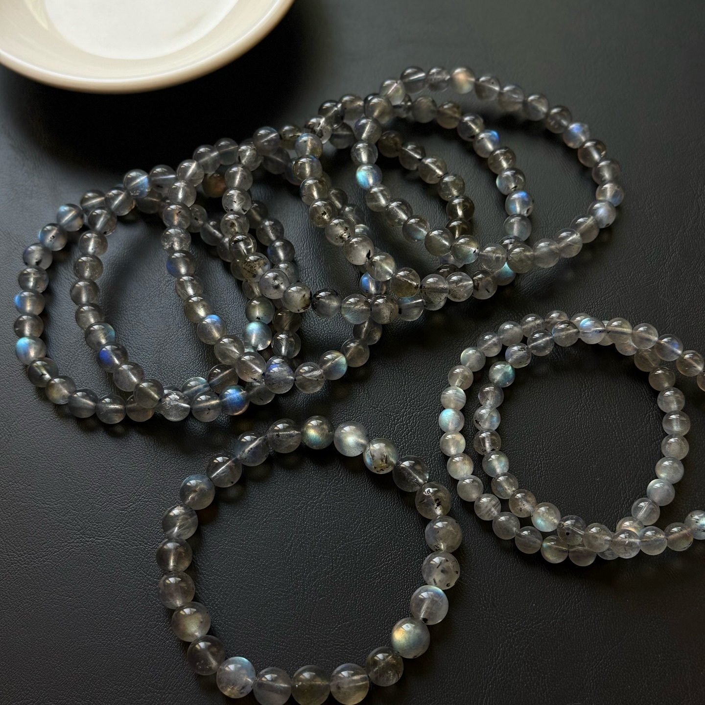 [原石] 拉長石 水晶手串