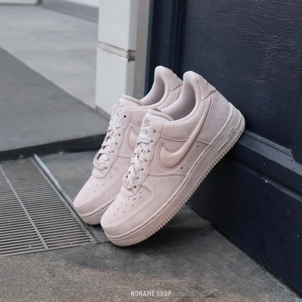NIKE AIR FORCE 1 AF1 麂皮 浮雕果凍 SWOOSH 復古 玫瑰粉 (女款)