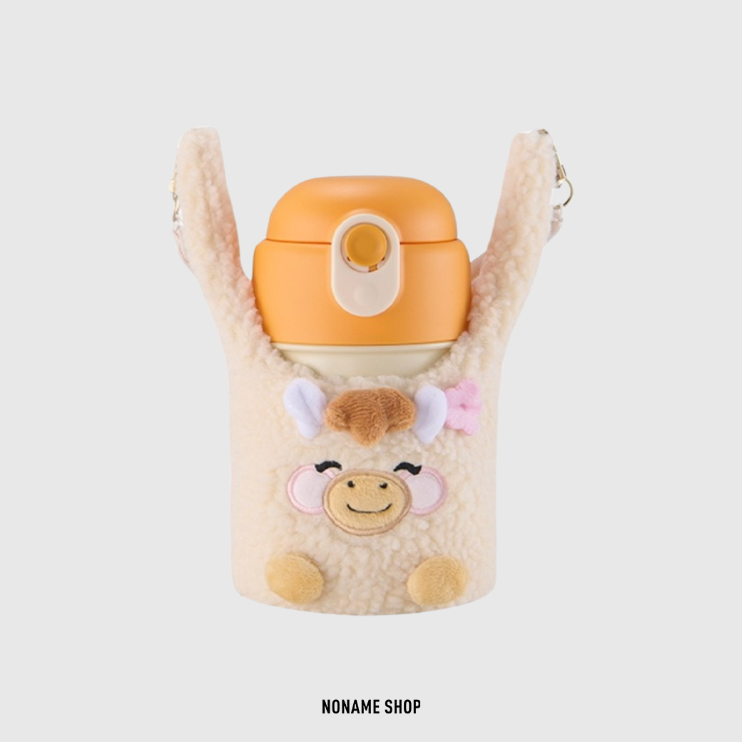 STARBUCKS 星巴克 馬上快樂系列 萌趣 可愛 高顏值 水杯 不銹鋼杯 毛絨杯套 350ML