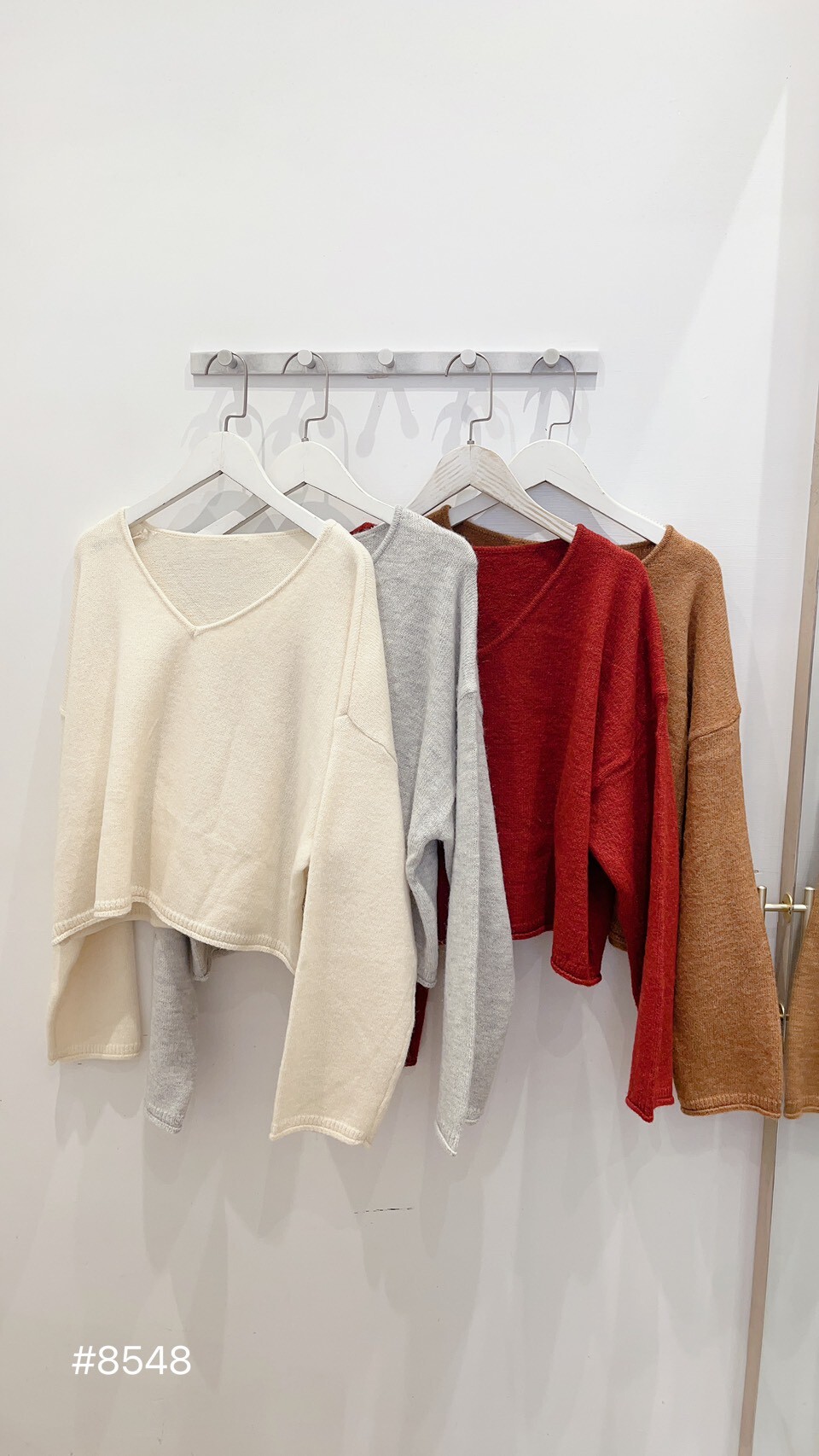 V領短版針織上衣s