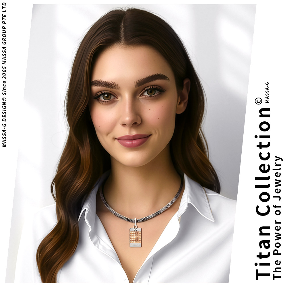 MASSA-G【龐克巧克】純鈦對墬搭配X1 4mm超合金鍺鈦對鍊