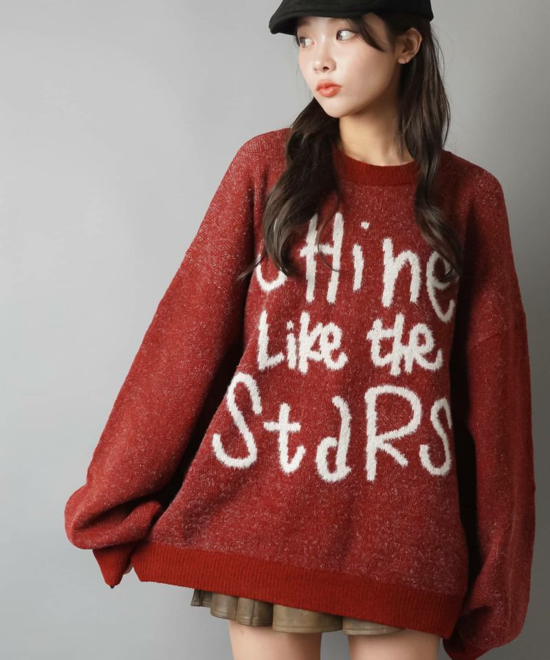 日本預訂 WINTER SALE SS 超大羽毛針織衫 / 手寫Logo TOP