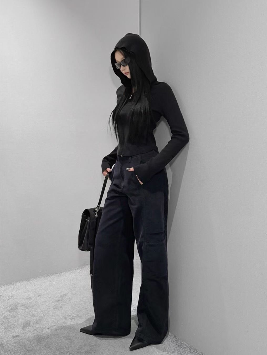 側大口袋造型燈芯絨工裝長褲-S-Ｍ / 3色