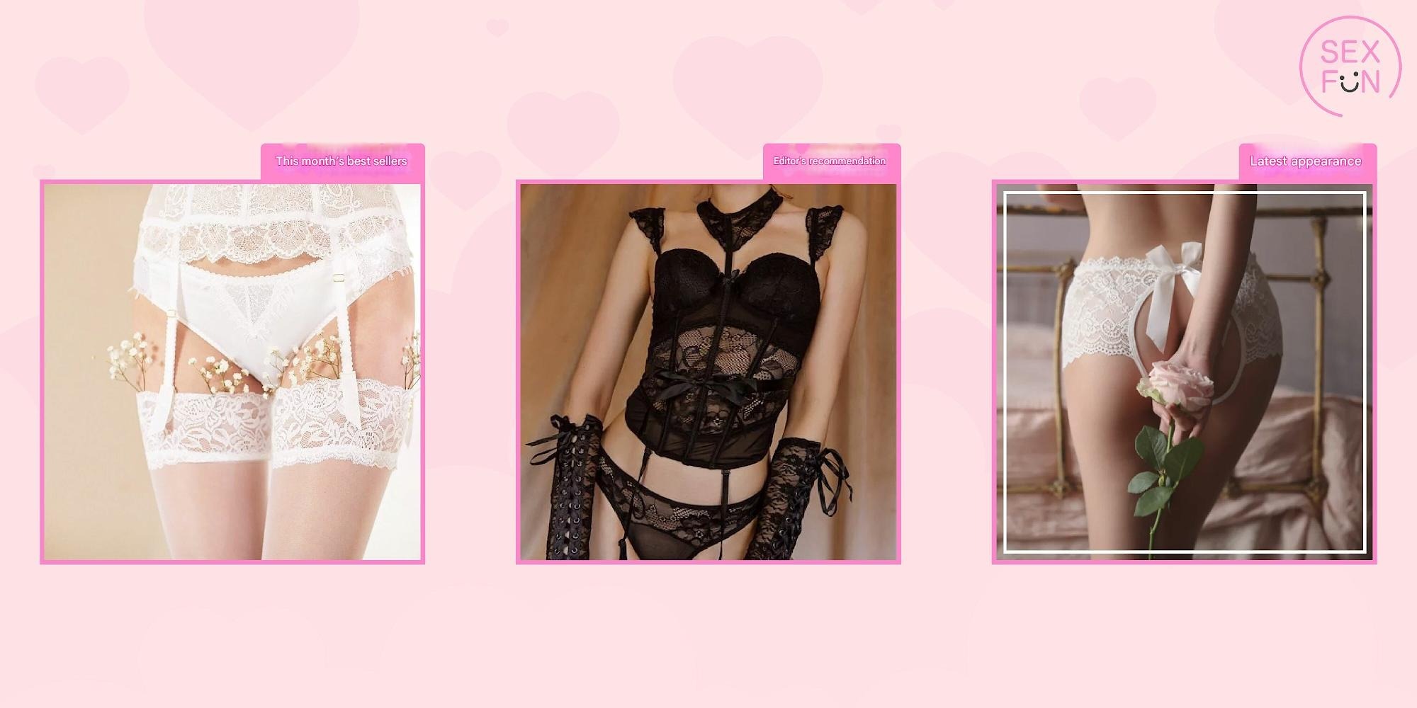Sexy lingerie and roleplay costumes for bedroom fun