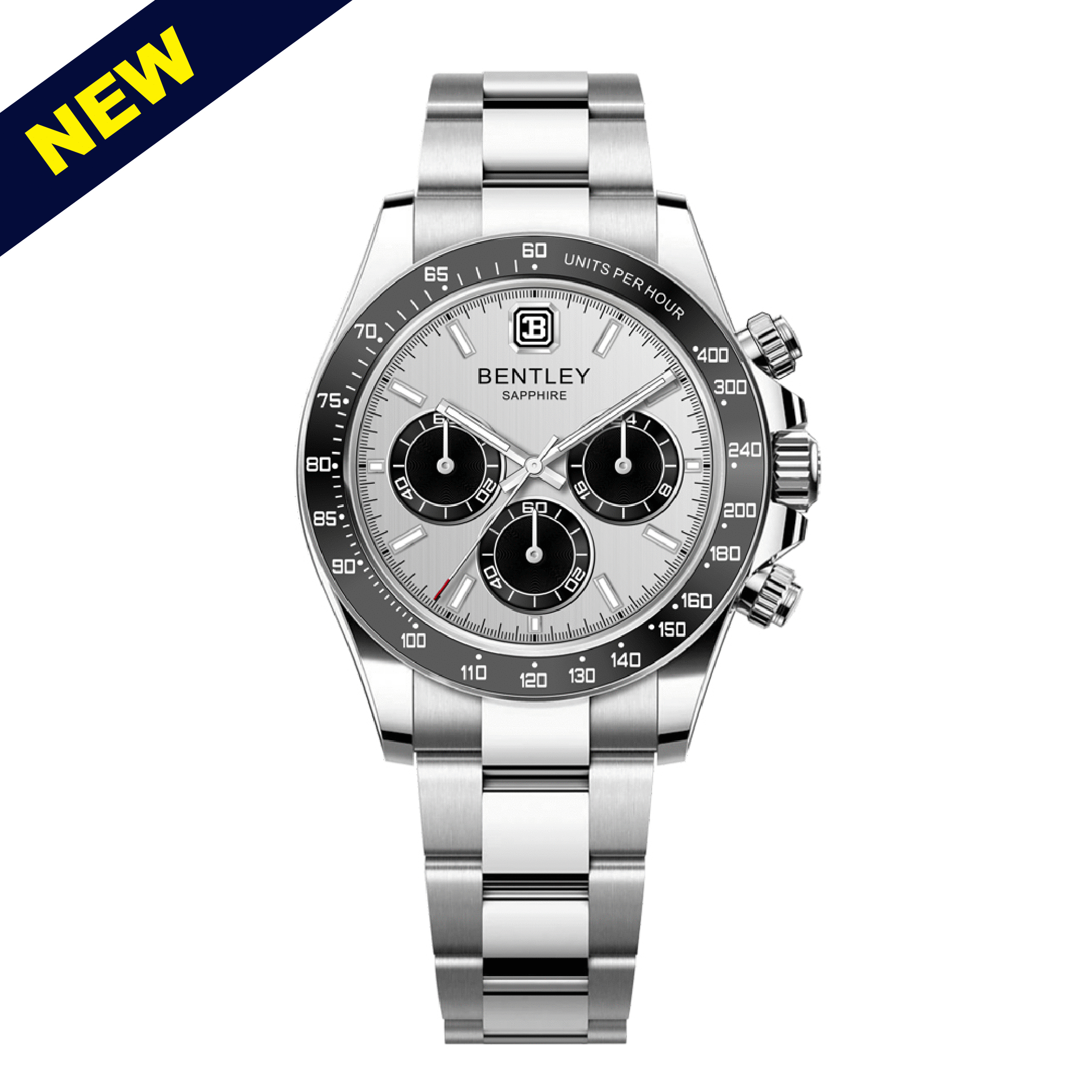 【BENTLEY賓利】THE ASTRA星耀系列 沉耀 金奢 真三眼 夜光 不鏽鋼 石英 手錶