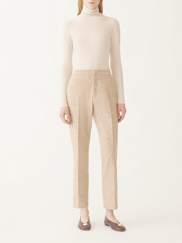 Fabiana Filippi 細紋側開叉長褲
