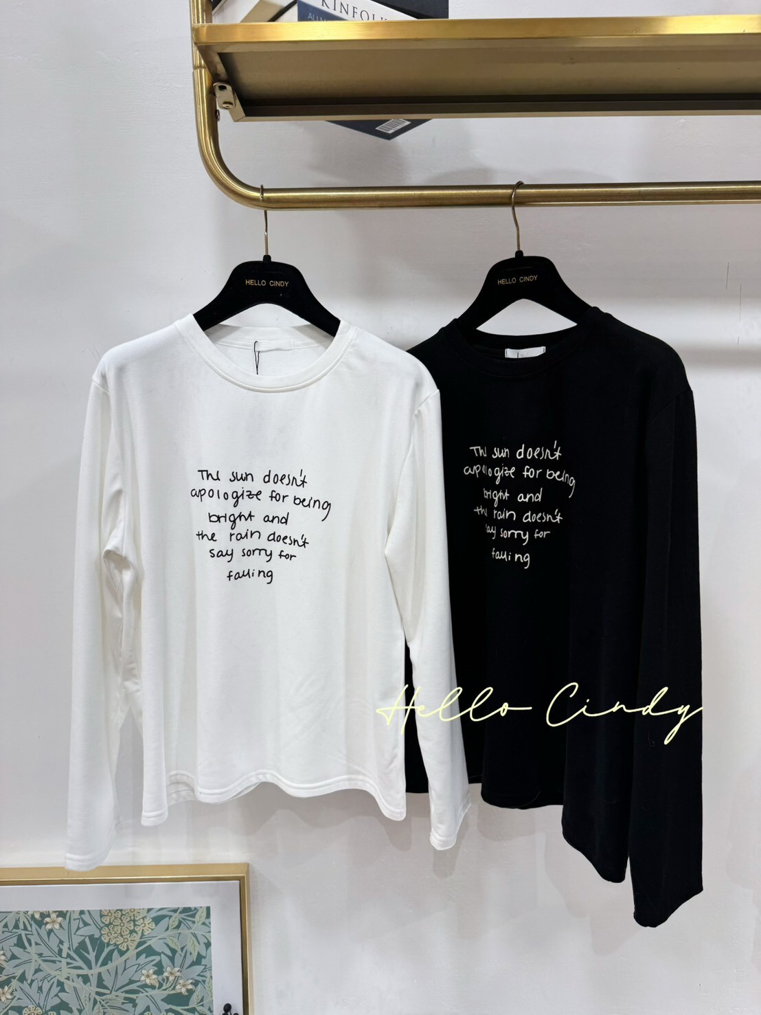 B12155 閉著眼都要買的基本黑白微磨毛百搭棉T