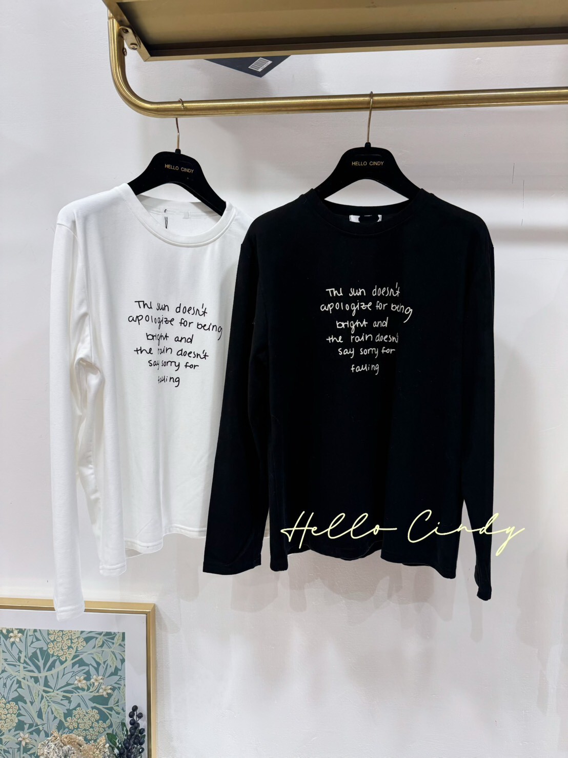 B12155 閉著眼都要買的基本黑白微磨毛百搭棉T