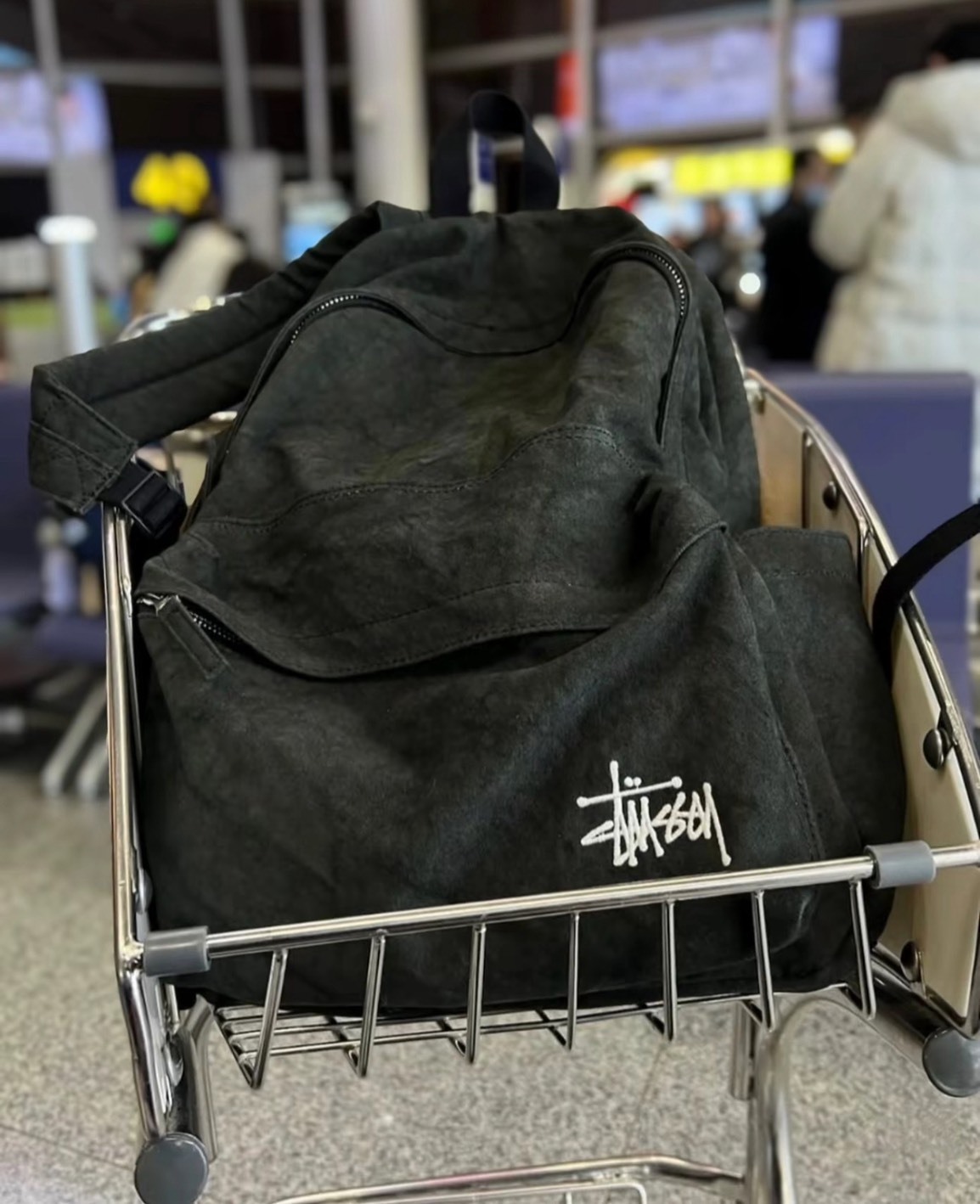 【預購】Stussy CANVAS Backpack 黑色 水洗 後背包