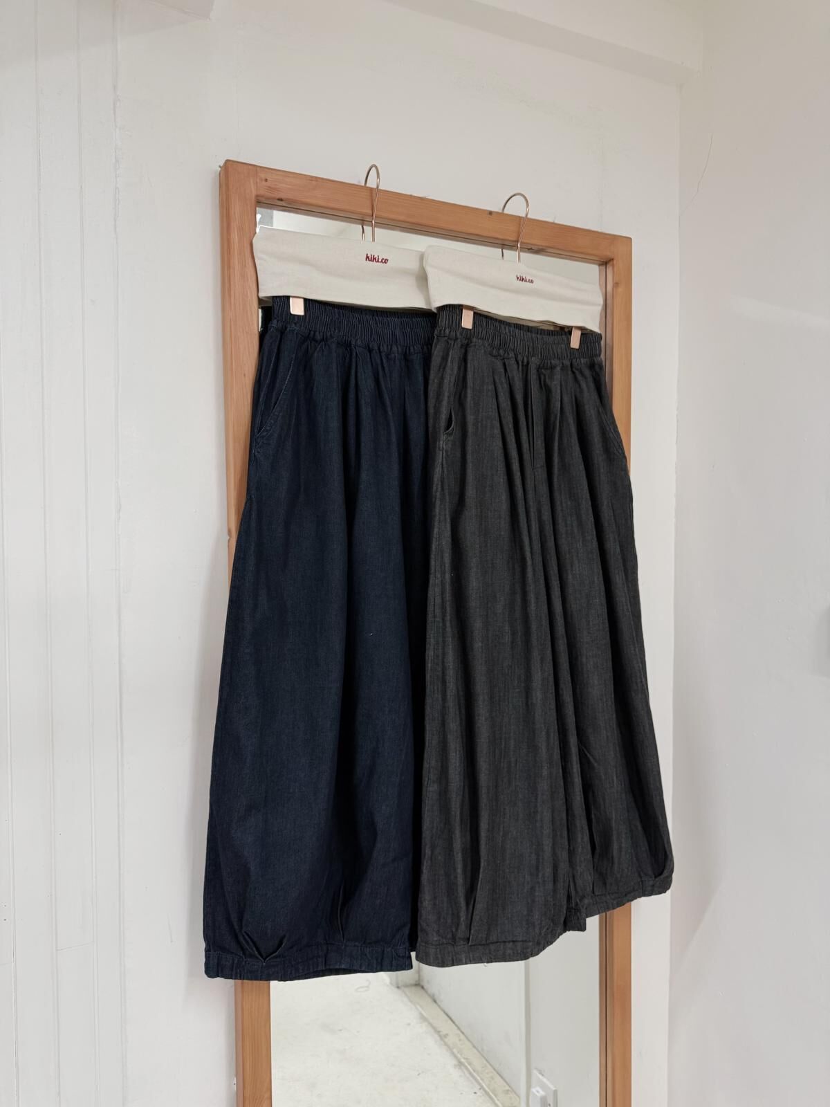 全橡筋牛仔ballon褲