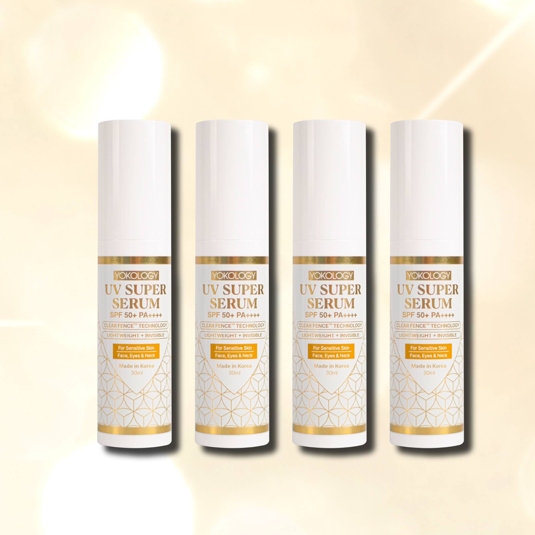 YOKOLOGY UV Super Serum SPF 50+ PA++++│超爽無感型•醫學防曬護膚級強效精華（30ml）/4支 (原價:$1,792)