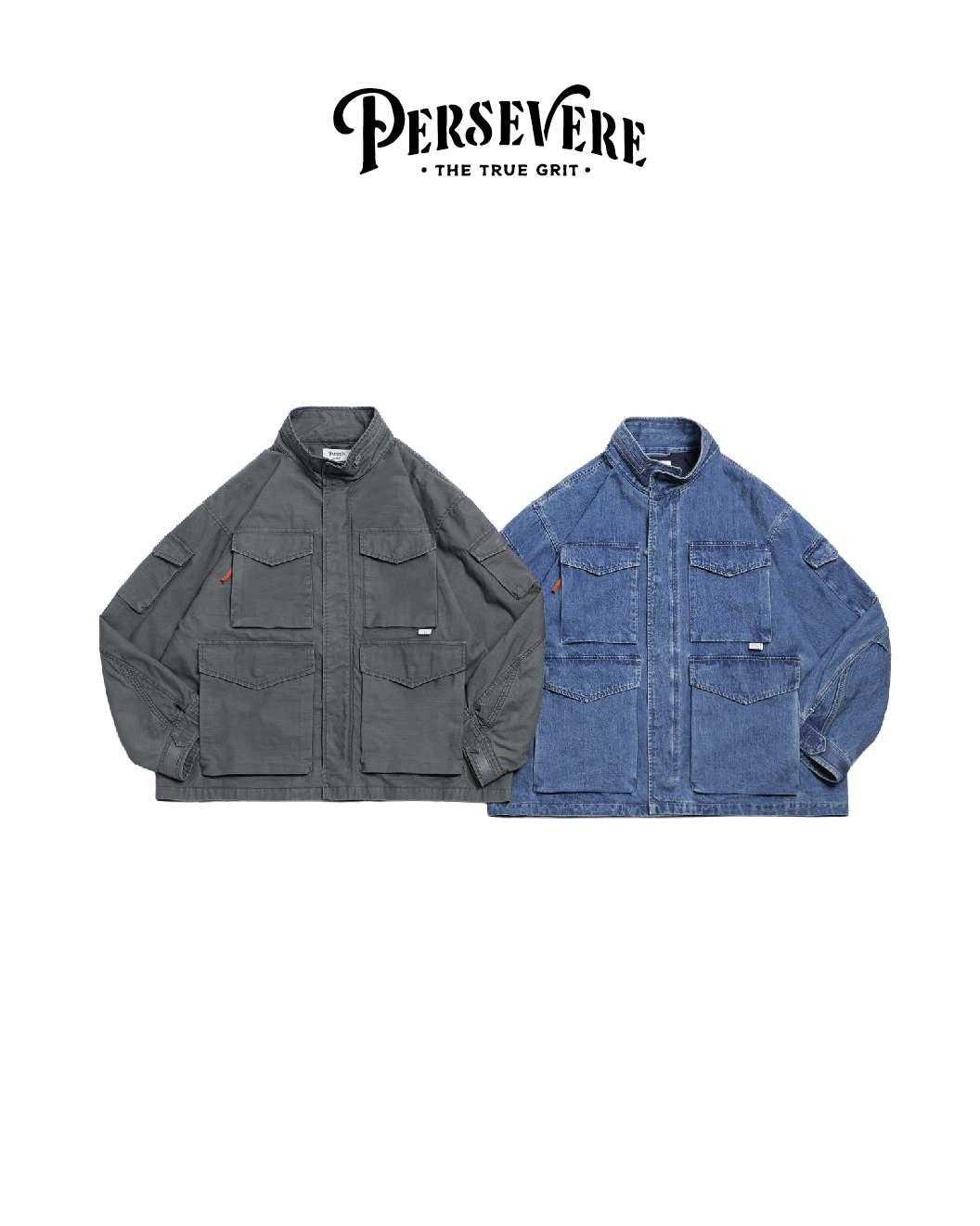 PERSEVERE M65軍裝外套 水洗煙灰/水洗牛仔藍 25 A/W M65 Military Jacket