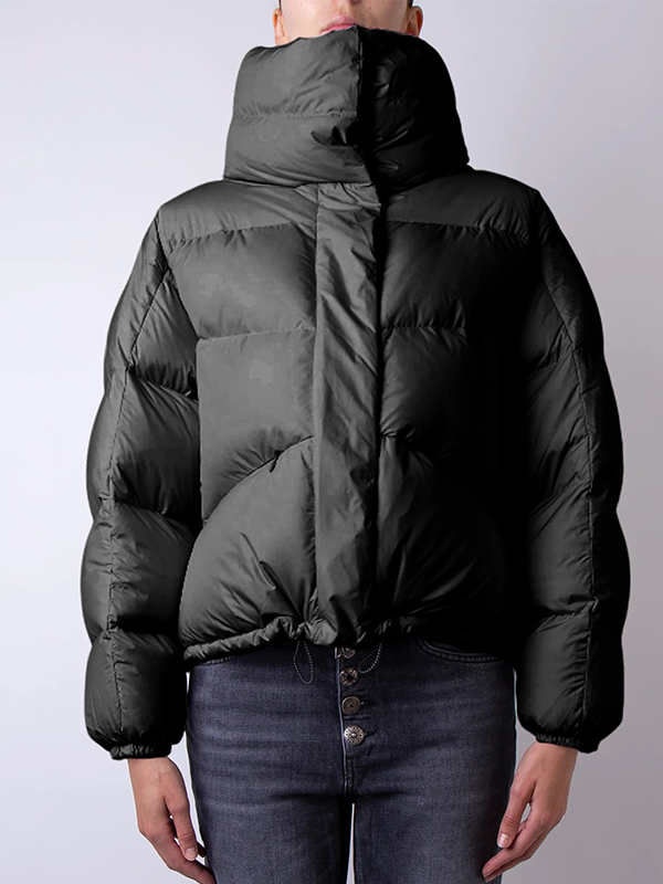Ahirain 高領短羽絨外套(深灰)