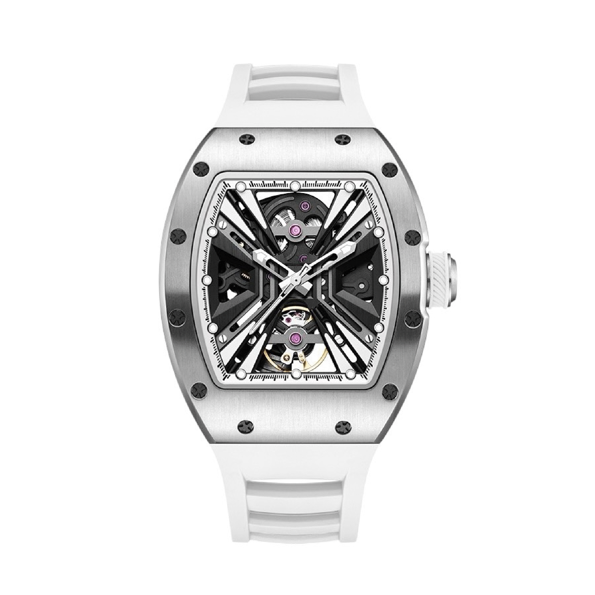 【BENTLEY 賓利】THE INTERSTELLAR 星際系列 BL-31 酒桶 機械 雙面鏤空 夜光 手錶