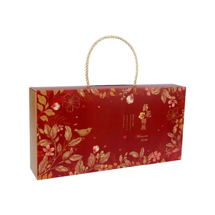 手提禮盒 抽屜型(大) 蒔花錦簇 10入/包 31*6*12.7*1cm【3A18-112705】