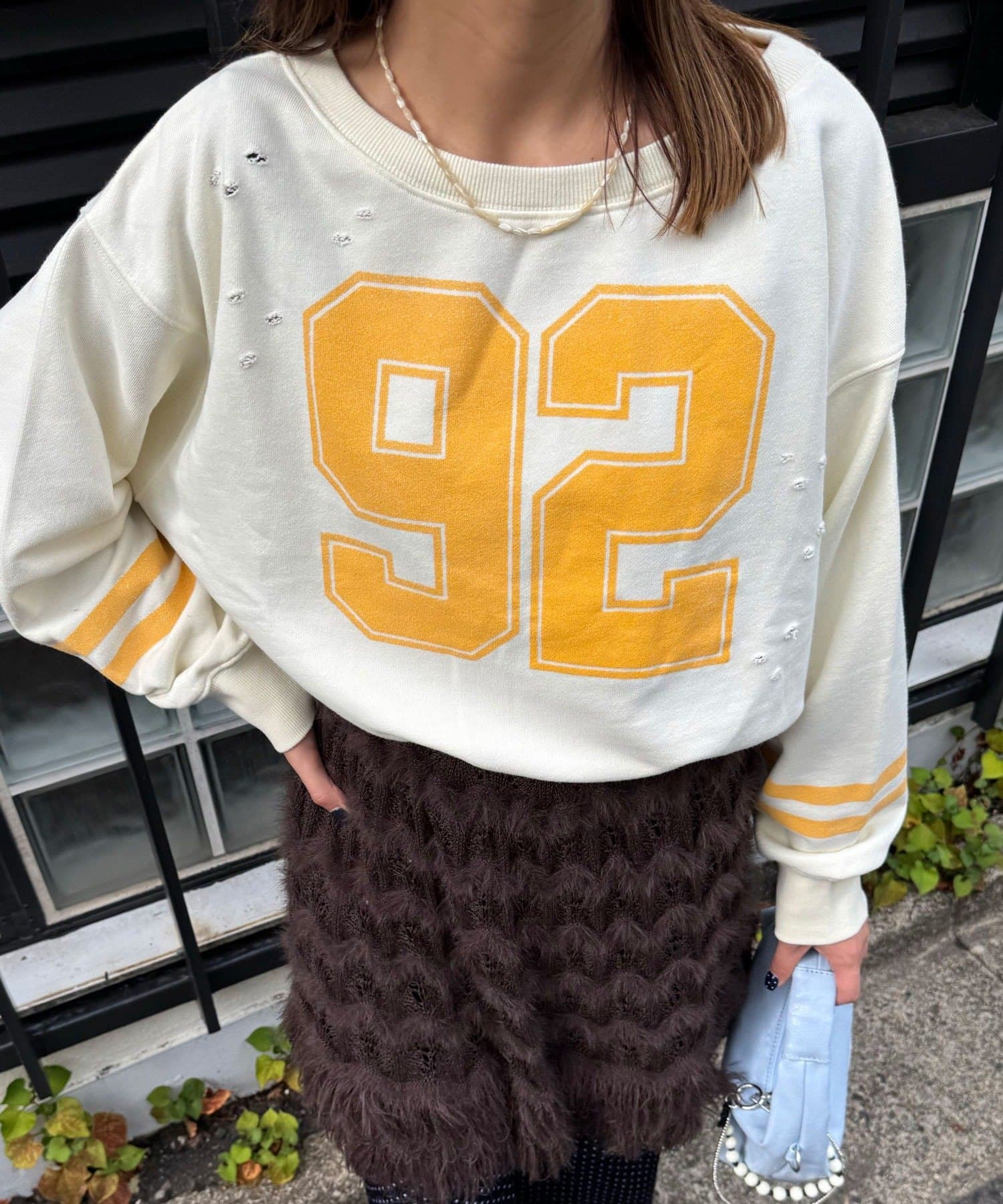 日本預訂 WINTER SALE CN 抽繩下擺數位短衛衣