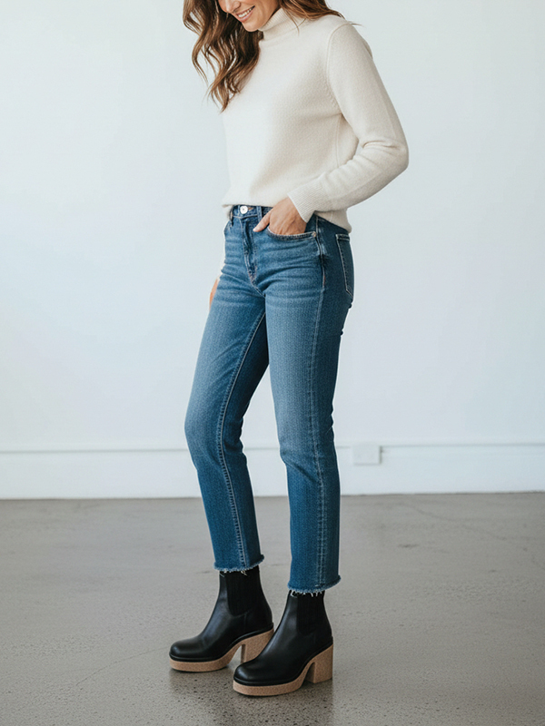 AGNONA 厚底羊皮襪靴