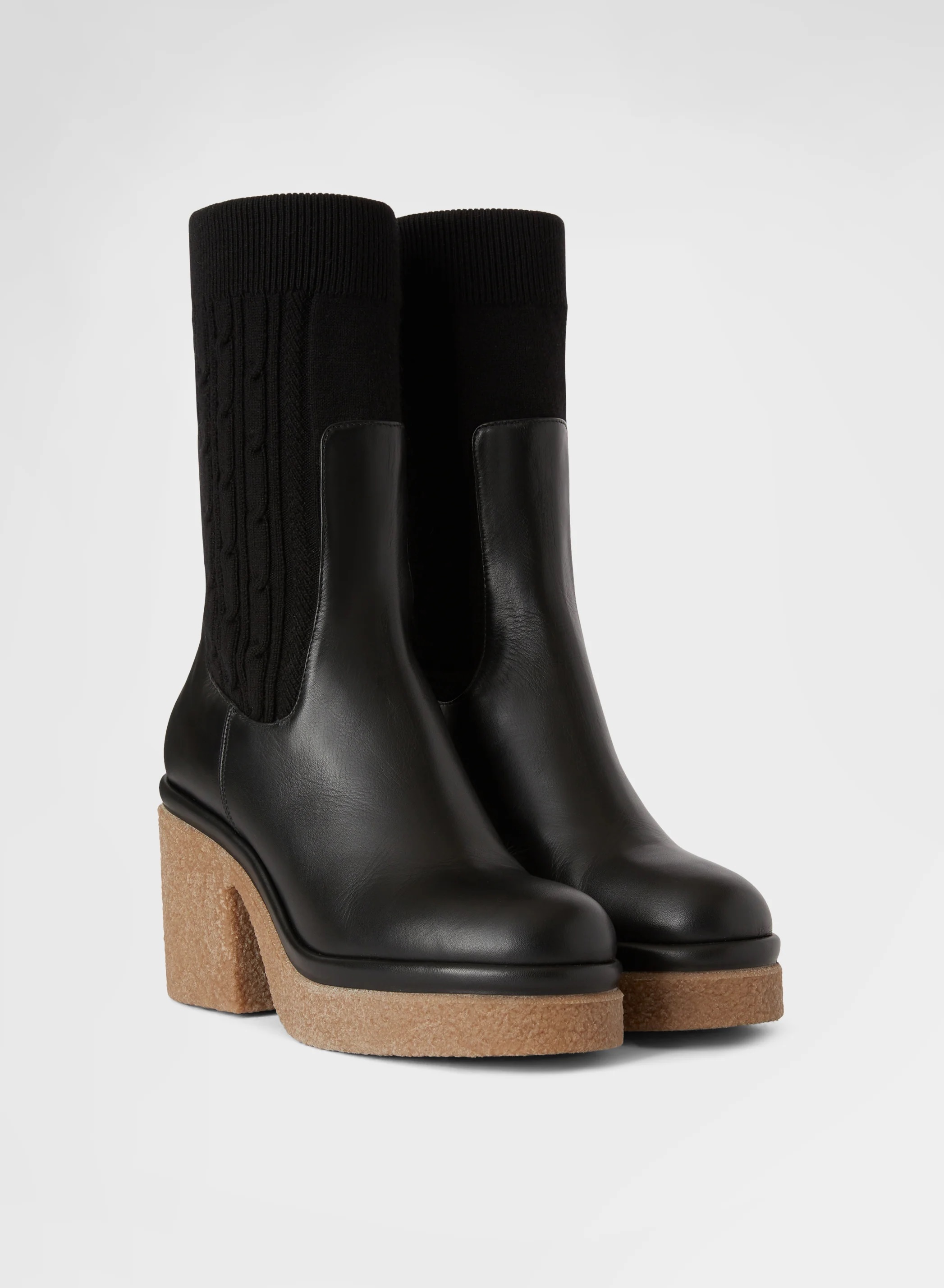 AGNONA 厚底羊皮襪靴